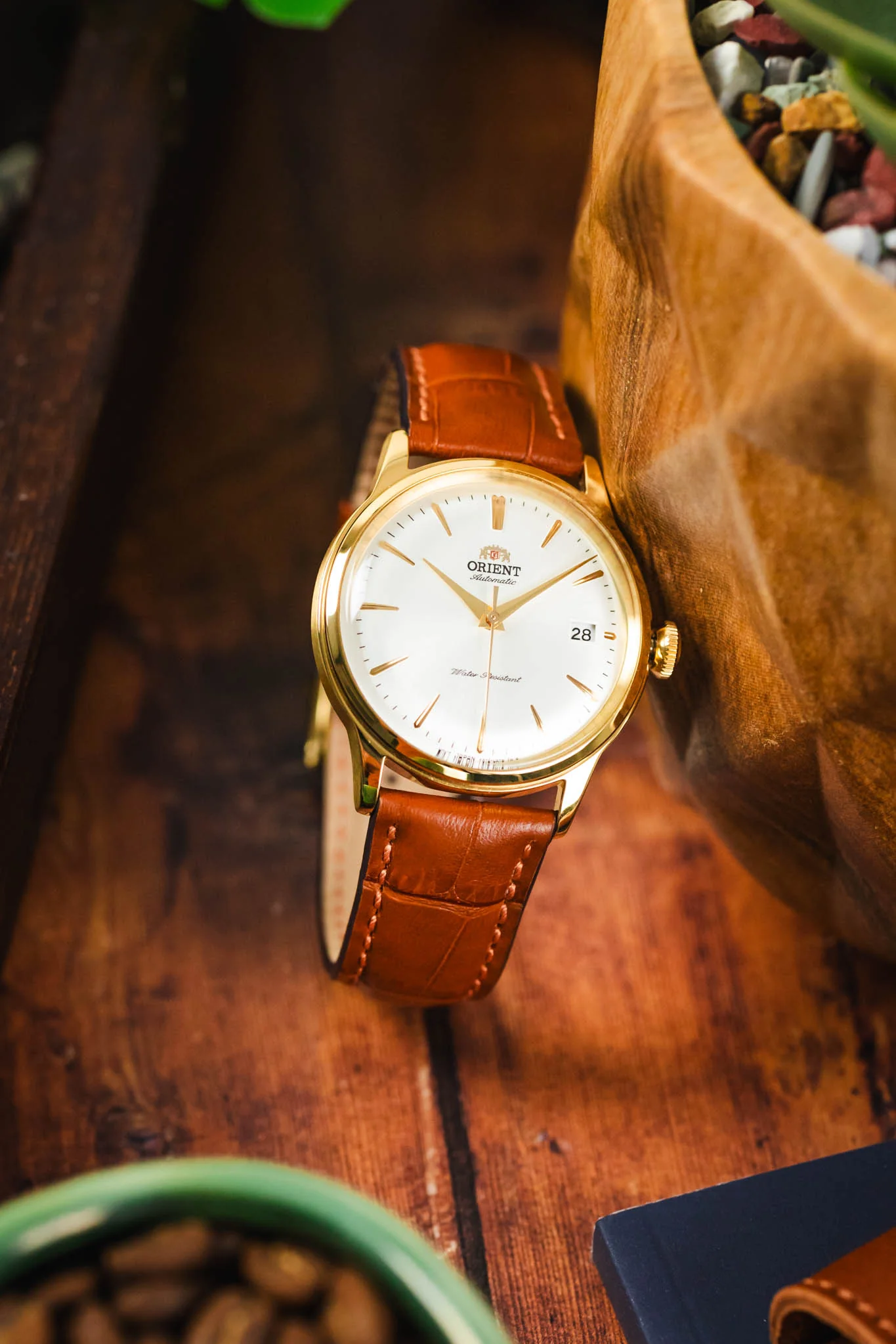 RIOS1931 LOUISIANA Alligator-Embossed Leather Watch Strap in COGNAC - Image 4