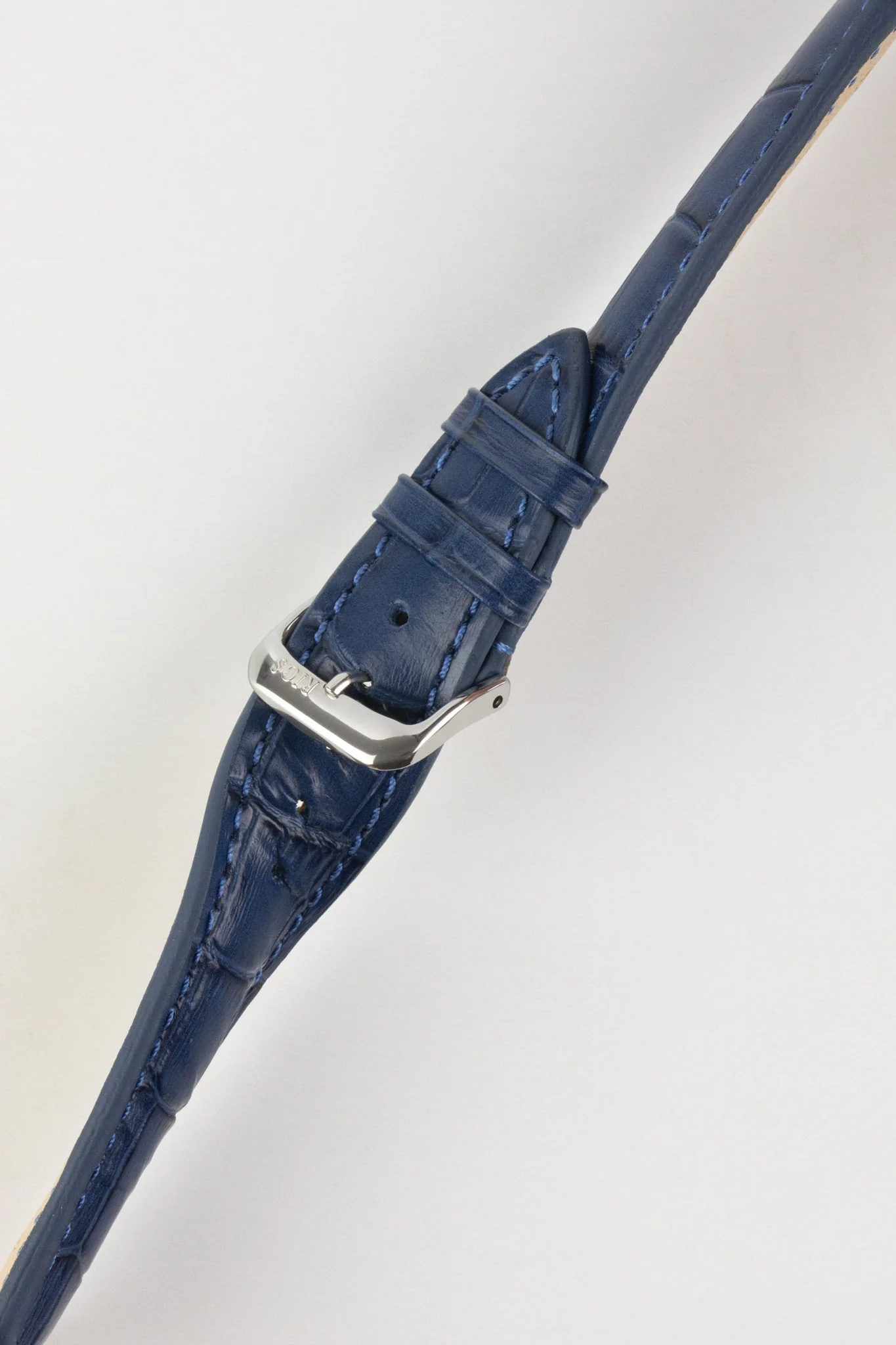 RIOS1931 LOUISIANA Alligator-Embossed Leather Watch Strap in NAVY BLUE - Image 5
