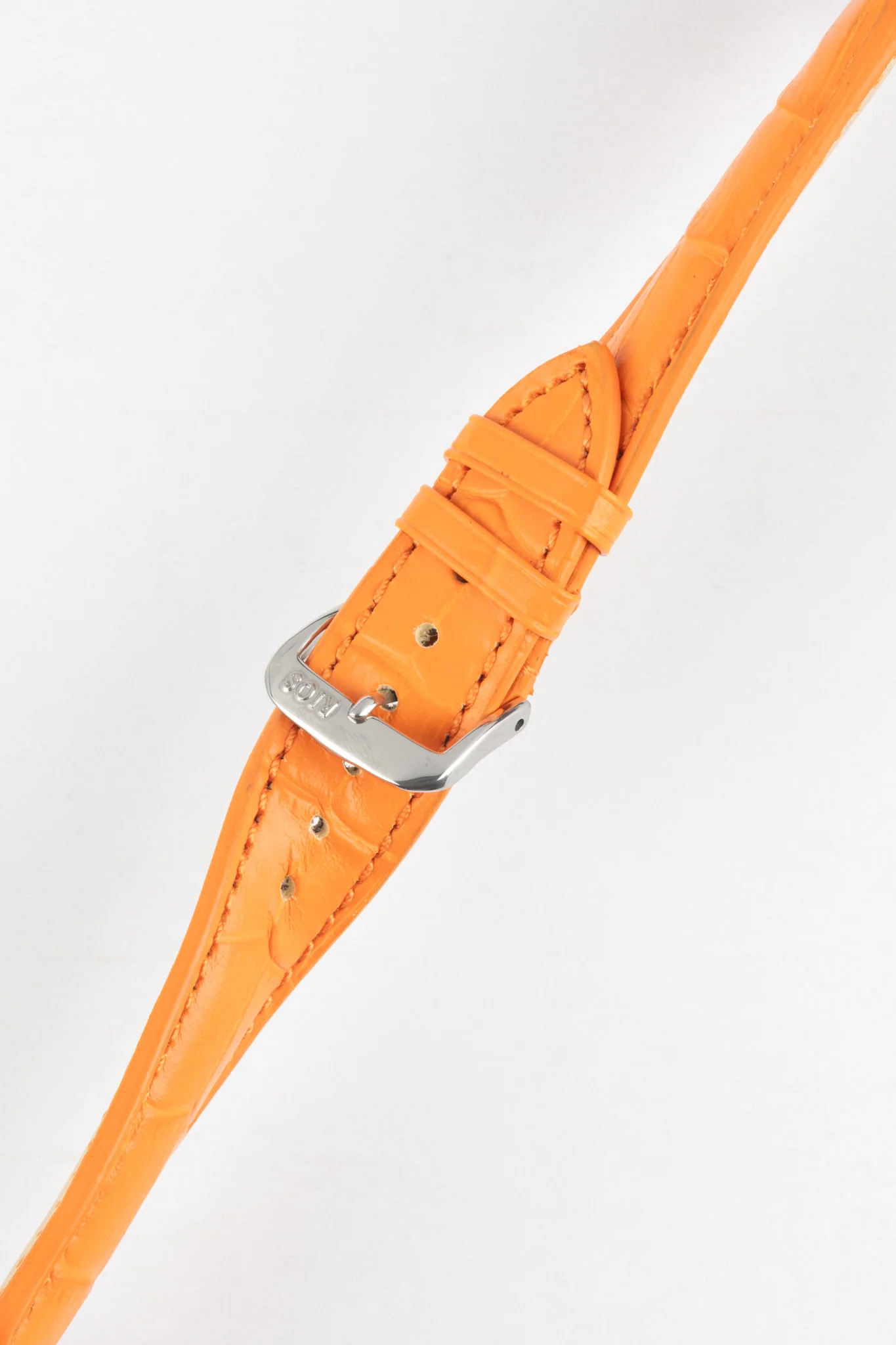 RIOS1931 LOUISIANA Alligator-Embossed Leather Watch Strap in ORANGE - Image 5