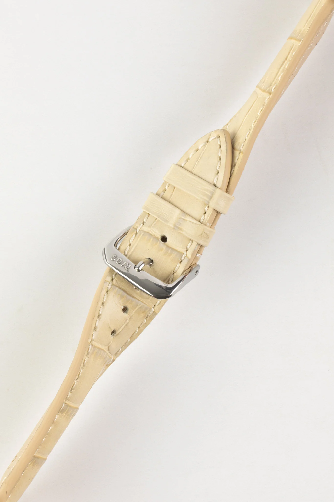 RIOS1931 LOUISIANA Alligator-Embossed Leather Watch Strap in SAND - Image 5