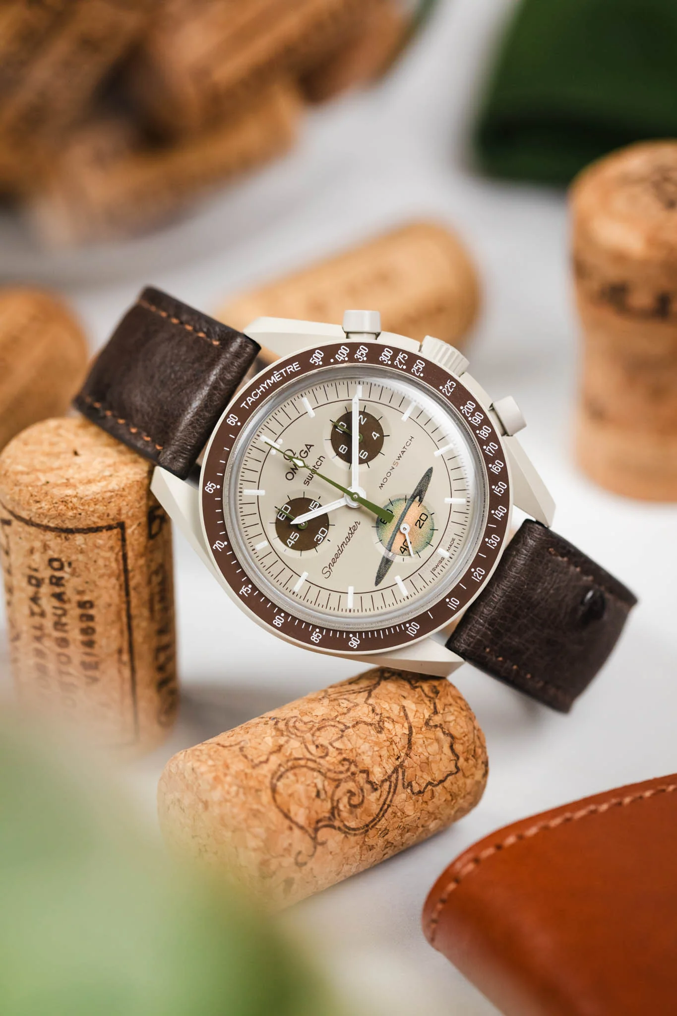 RIOS1931 MAISON Genuine Ostrich Leather Watch Strap in MOCHA - Image 4