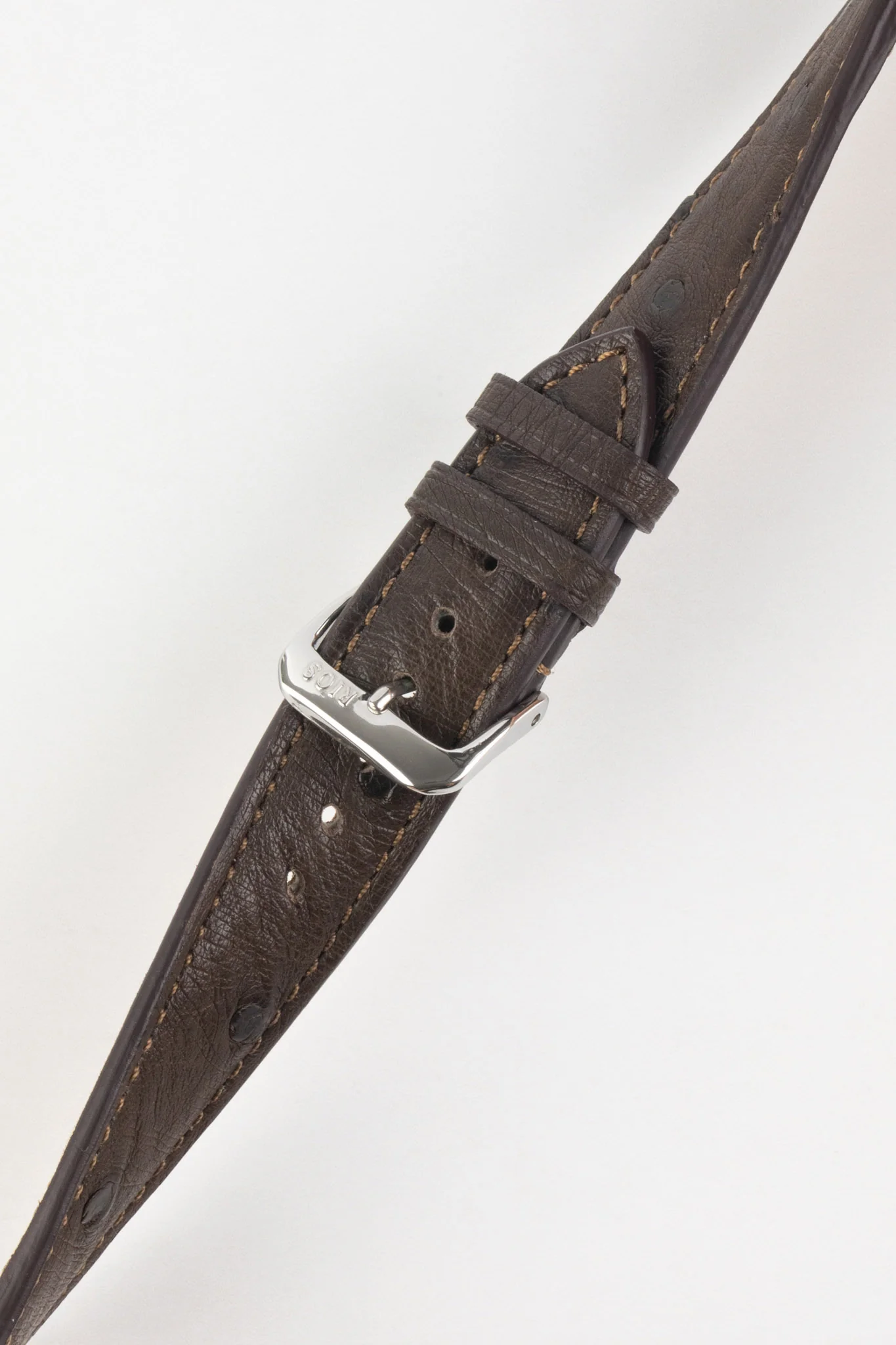 RIOS1931 MAISON Genuine Ostrich Leather Watch Strap in MOCHA - Image 5