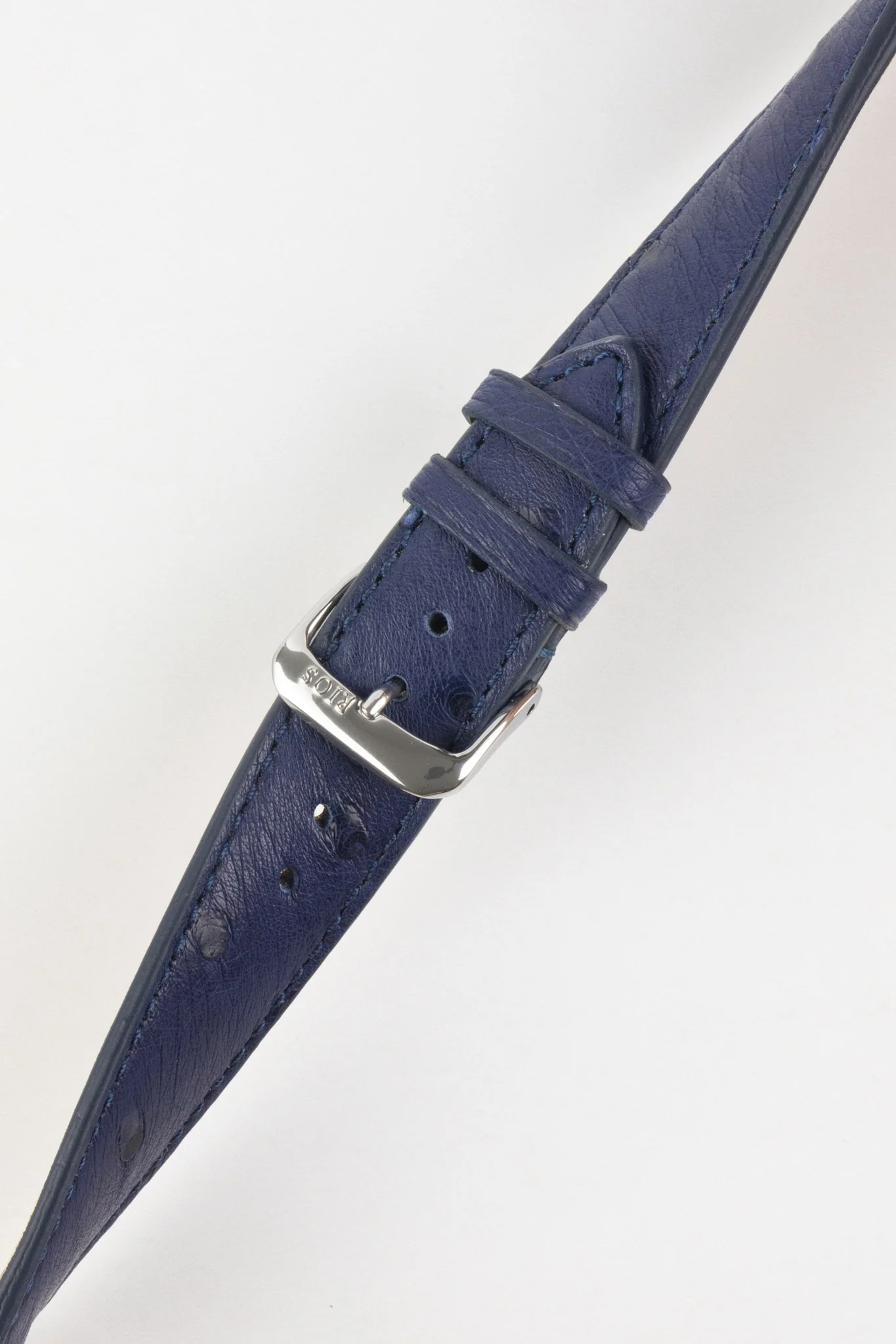RIOS1931 MAISON Genuine Ostrich Leather Watch Strap in NAVY BLUE - Image 5