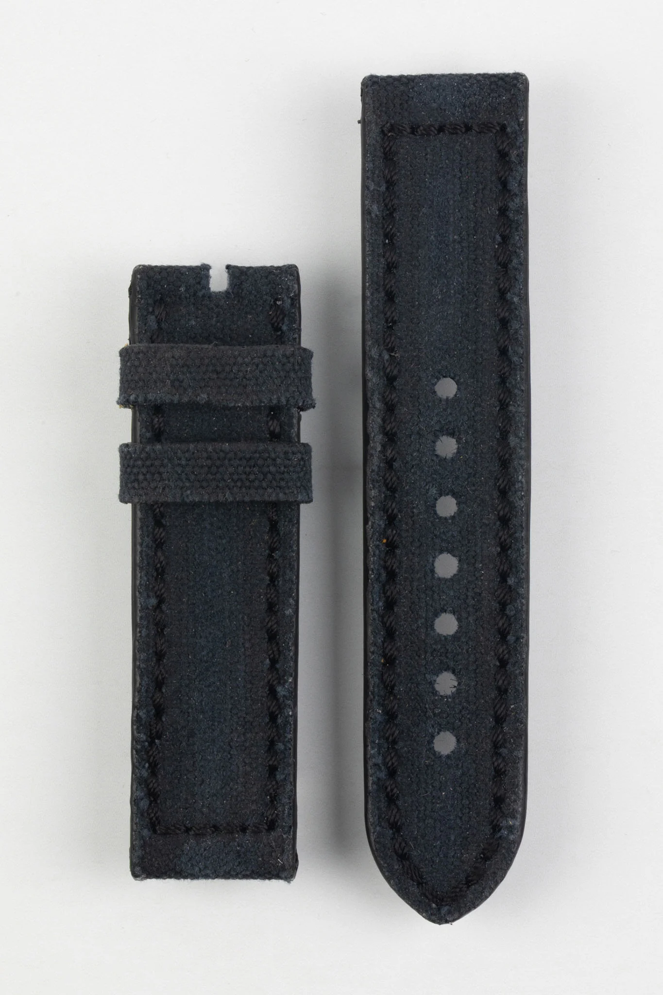 RIOS1931 MARYLAND Genuine Vintage Canvas Watch Strap in BLACK - Image 14