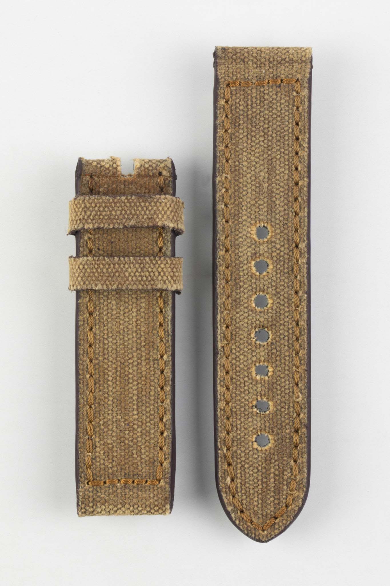 RIOS1931 MARYLAND Genuine Vintage Canvas Watch Strap in COGNAC - Image 14