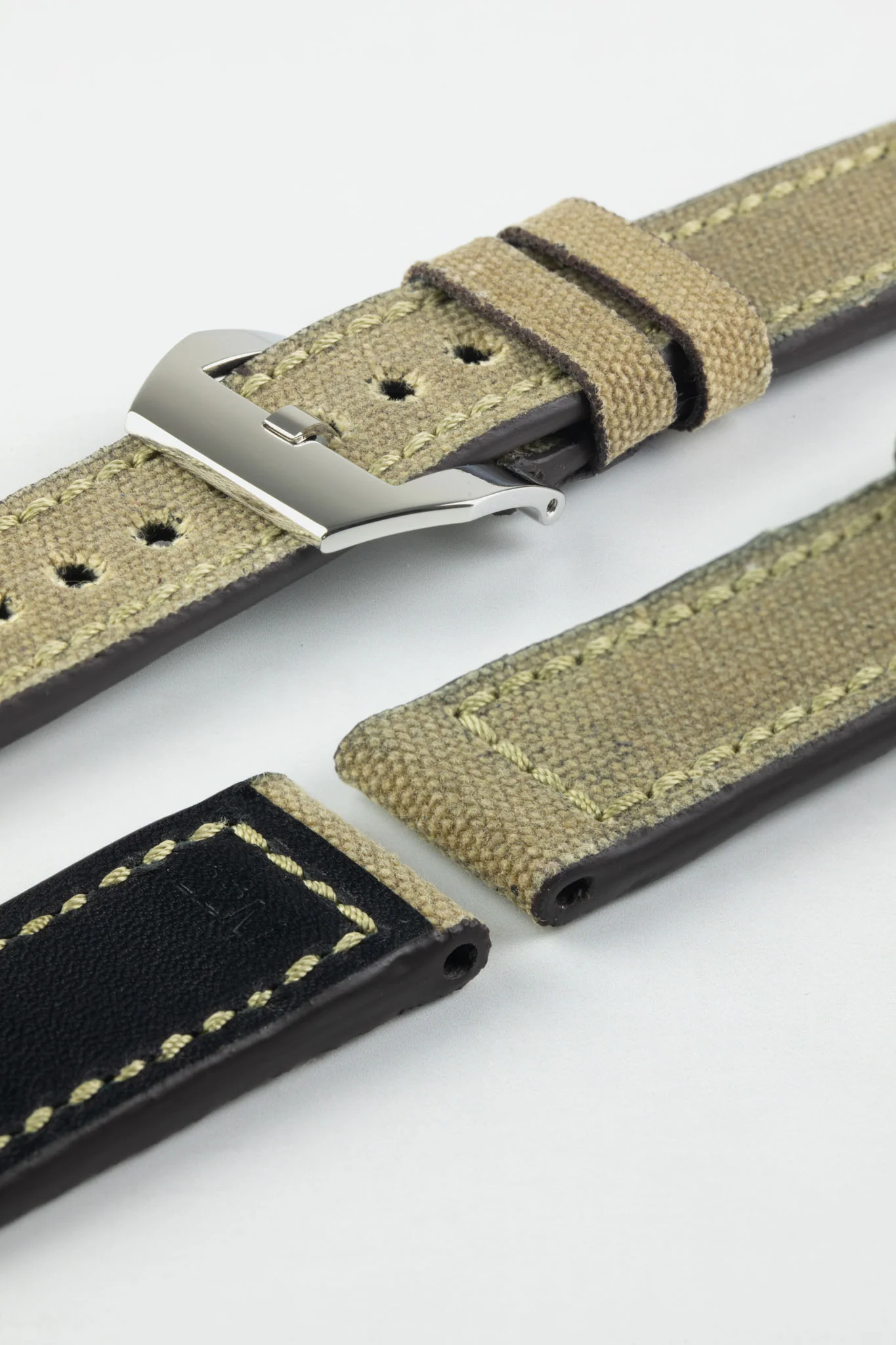 RIOS1931 MARYLAND Genuine Vintage Canvas Watch Strap in HONEY - Image 10