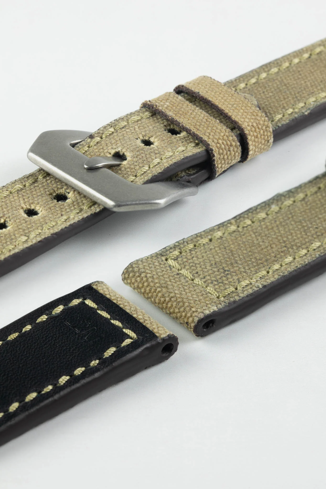 RIOS1931 MARYLAND Genuine Vintage Canvas Watch Strap in HONEY - Image 12