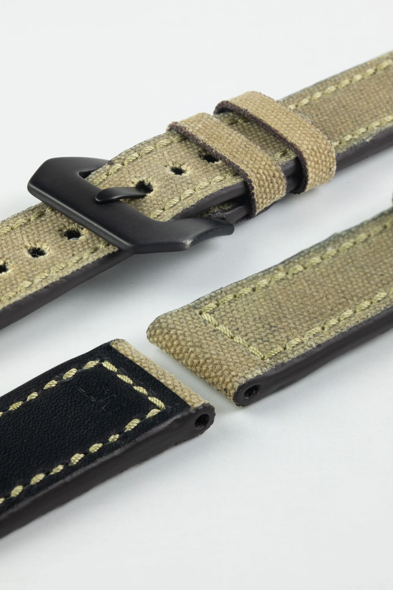 RIOS1931 MARYLAND Genuine Vintage Canvas Watch Strap in HONEY - Image 13