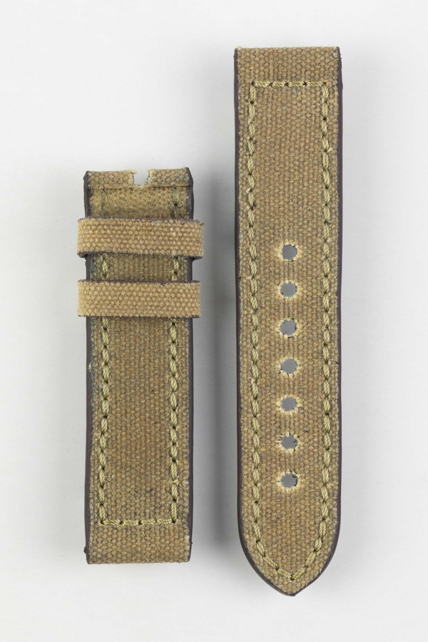 RIOS1931 MARYLAND Genuine Vintage Canvas Watch Strap in HONEY - Image 14