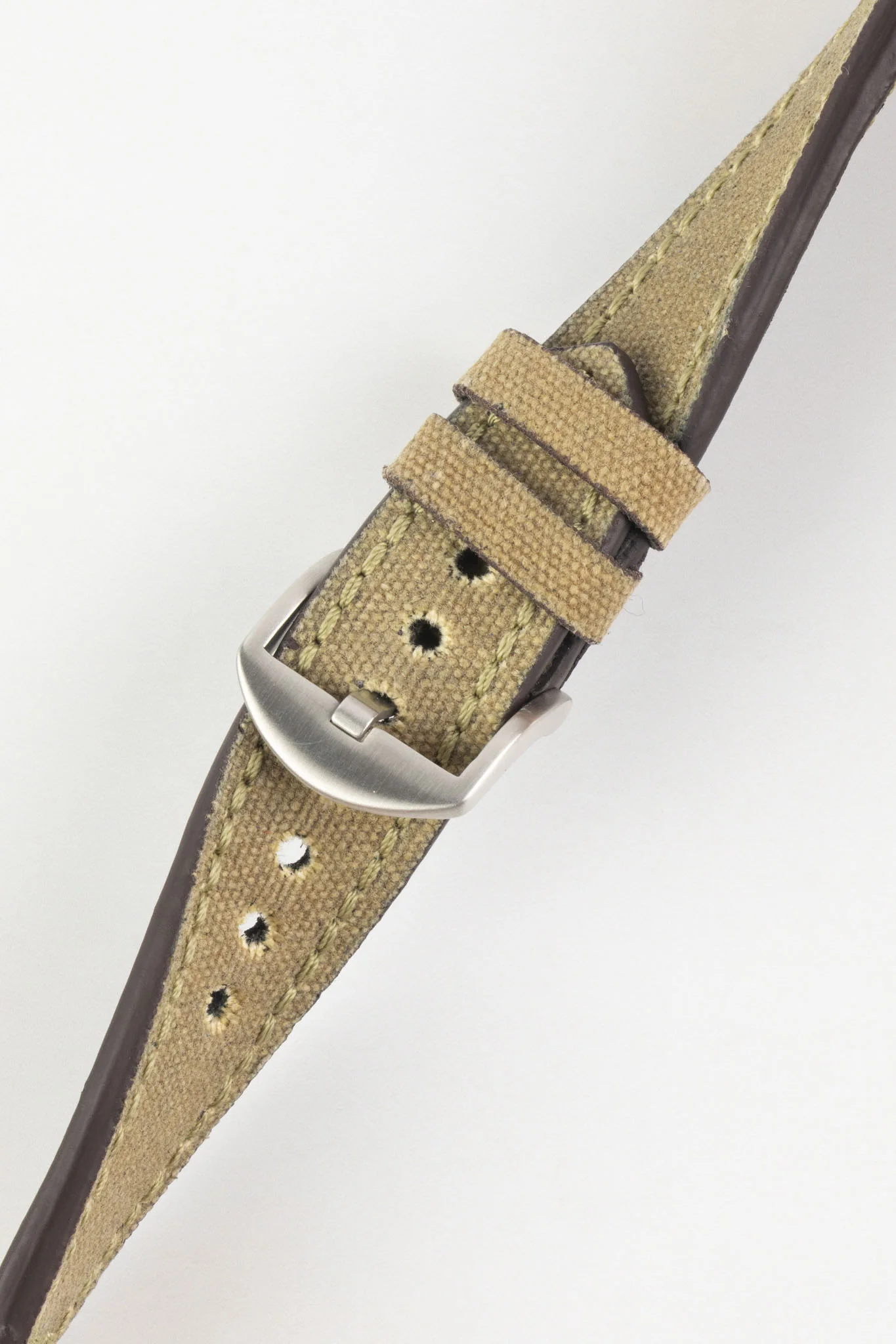 RIOS1931 MARYLAND Genuine Vintage Canvas Watch Strap in HONEY - Image 3