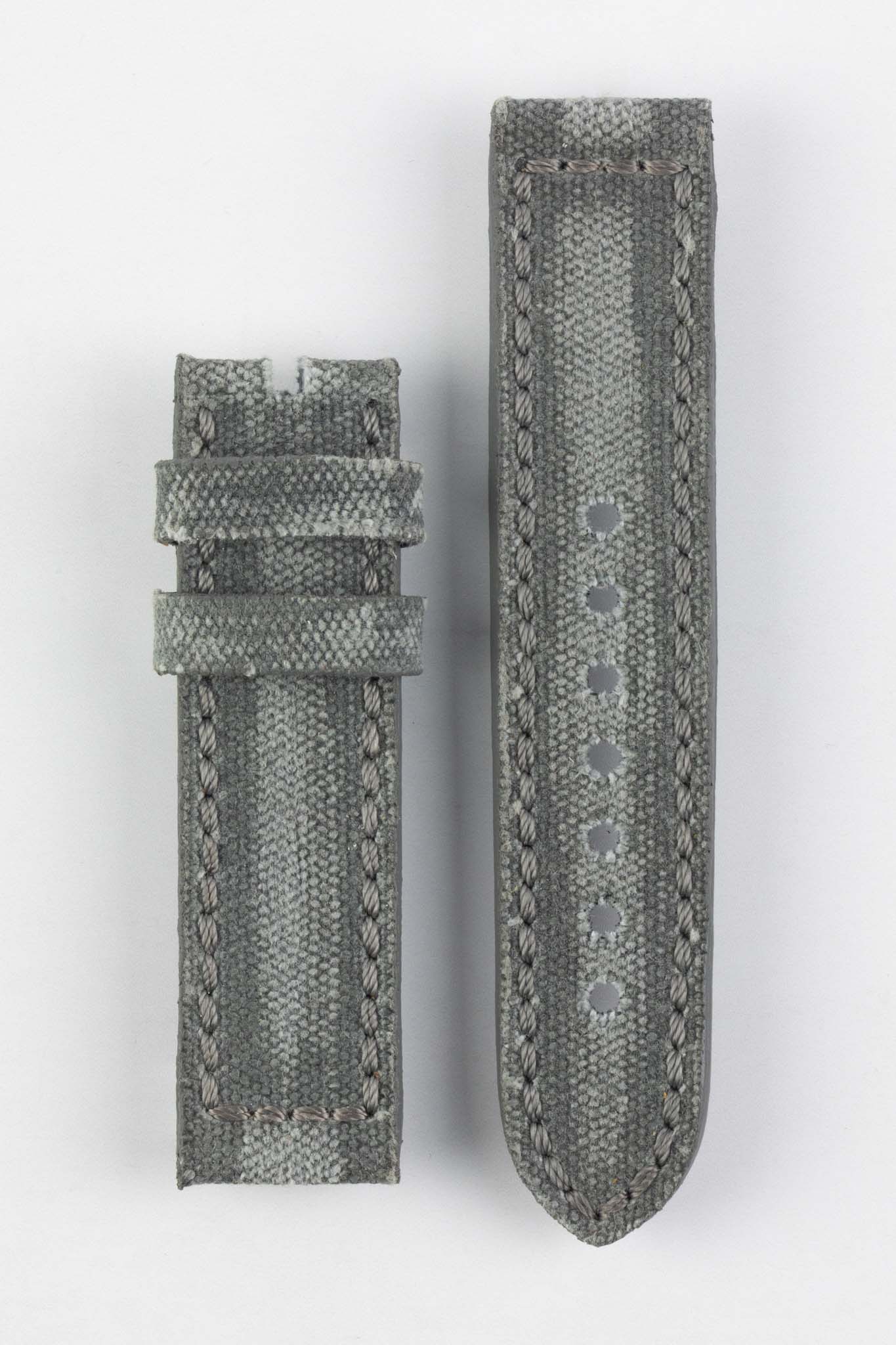 RIOS1931 MARYLAND Genuine Vintage Canvas Watch Strap in STONE GREY - Image 14