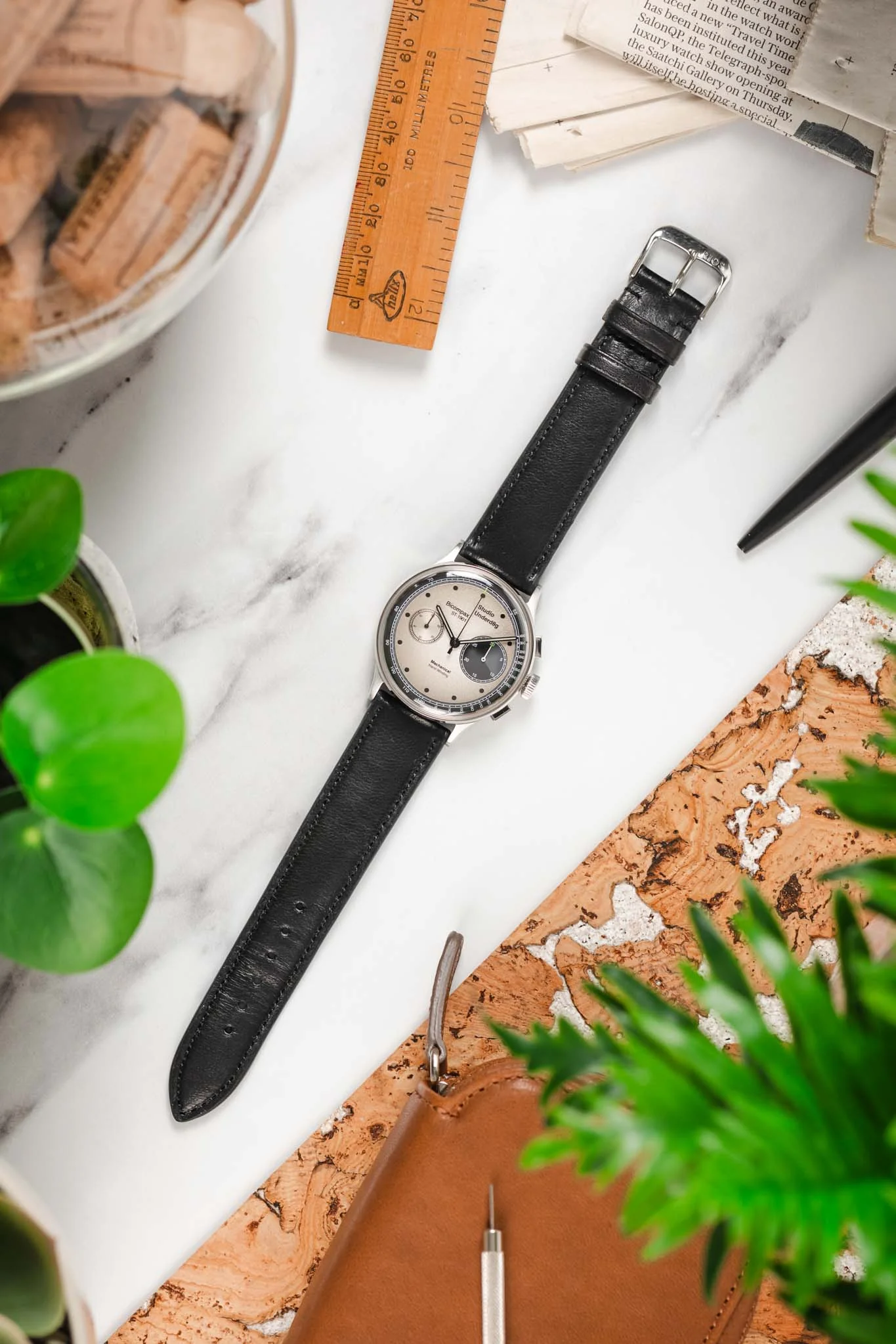 RIOS1931 MERINO Watch Strap in BLACK - Image 9