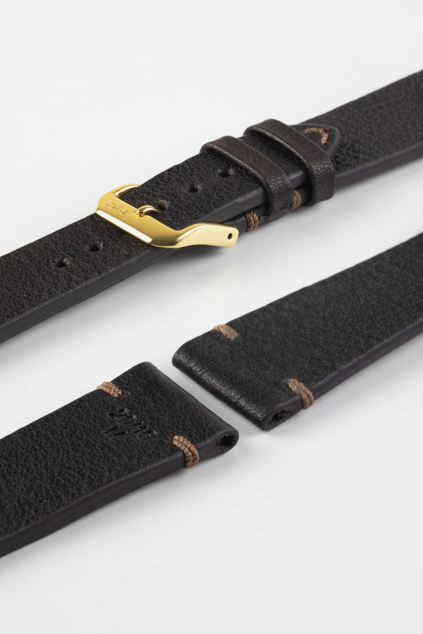 RIOS1931 MITTENWALD Retro Organic Leather Watch Strap in MOCHA - Image 8