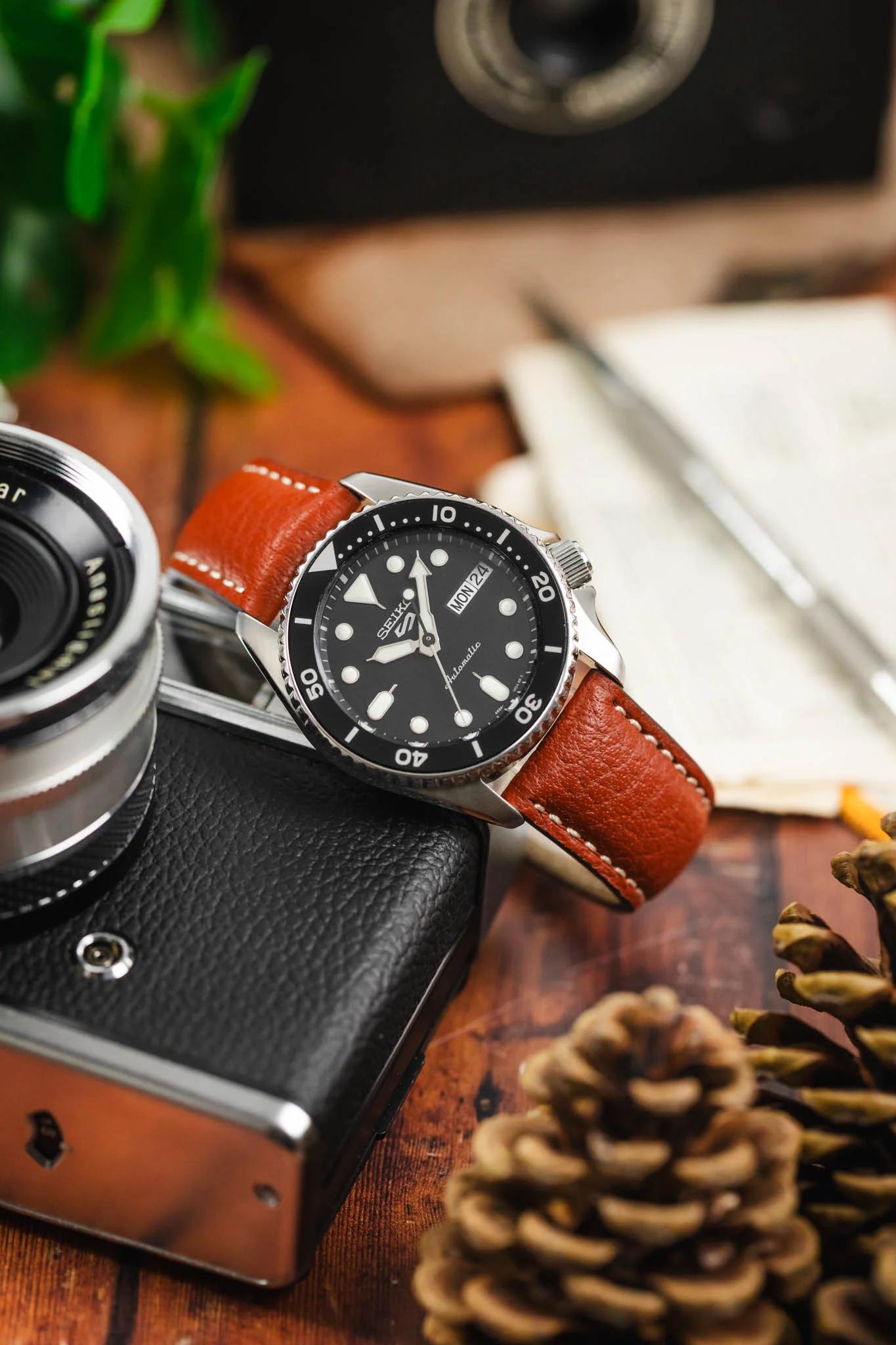 RIOS1931 MONTANA Buffalo Watch Strap in COGNAC - Image 4