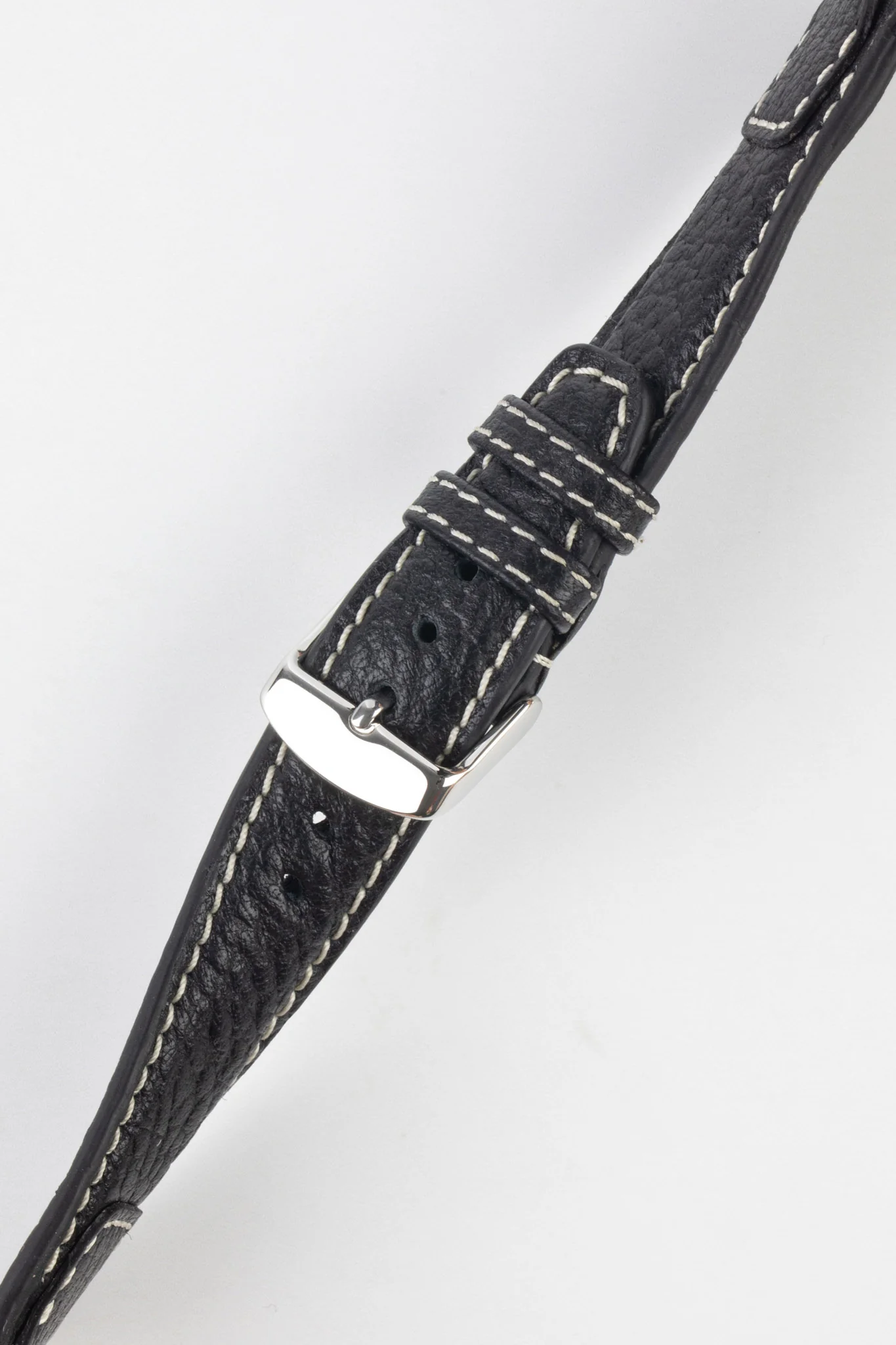RIOS1931 NATURE Genuine Buffalo Leather Watch Strap in BLACK - Image 5