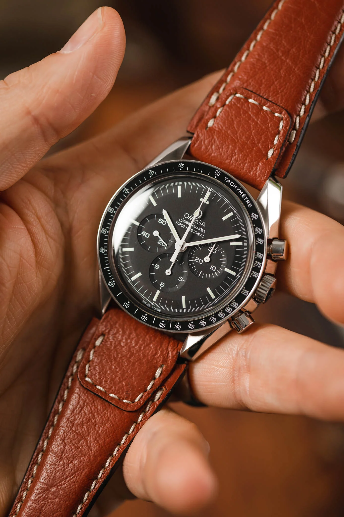 RIOS1931 NATURE Genuine Buffalo Leather Watch Strap in COGNAC - Image 4