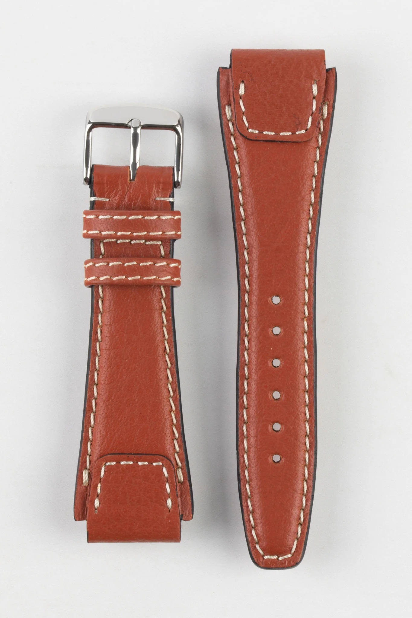 RIOS1931 NATURE Genuine Buffalo Leather Watch Strap in COGNAC - Image 8