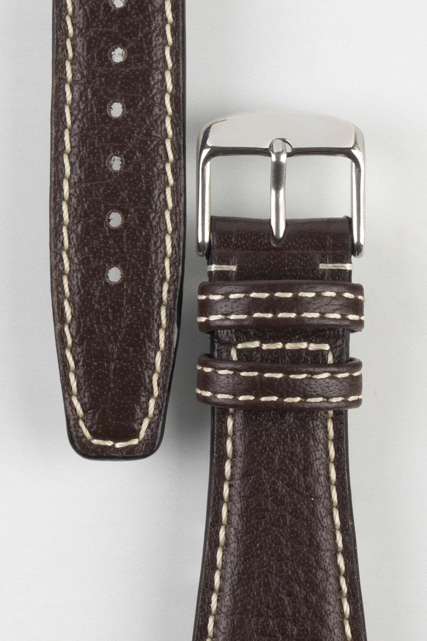 RIOS1931 NATURE Genuine Buffalo Leather Watch Strap in MOCHA - Image 3