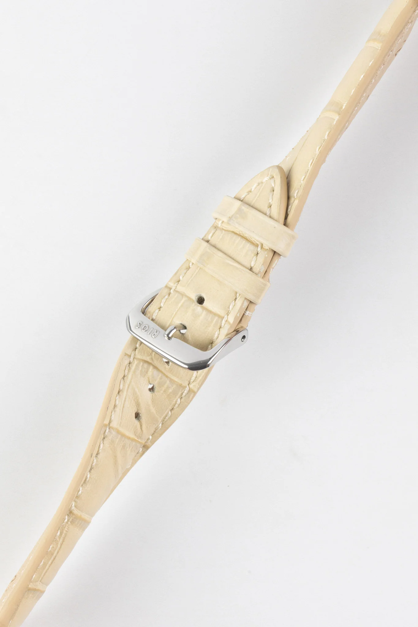 RIOS1931 NEW ORLEANS Alligator-Embossed Leather Watch Strap in SAND - Image 3