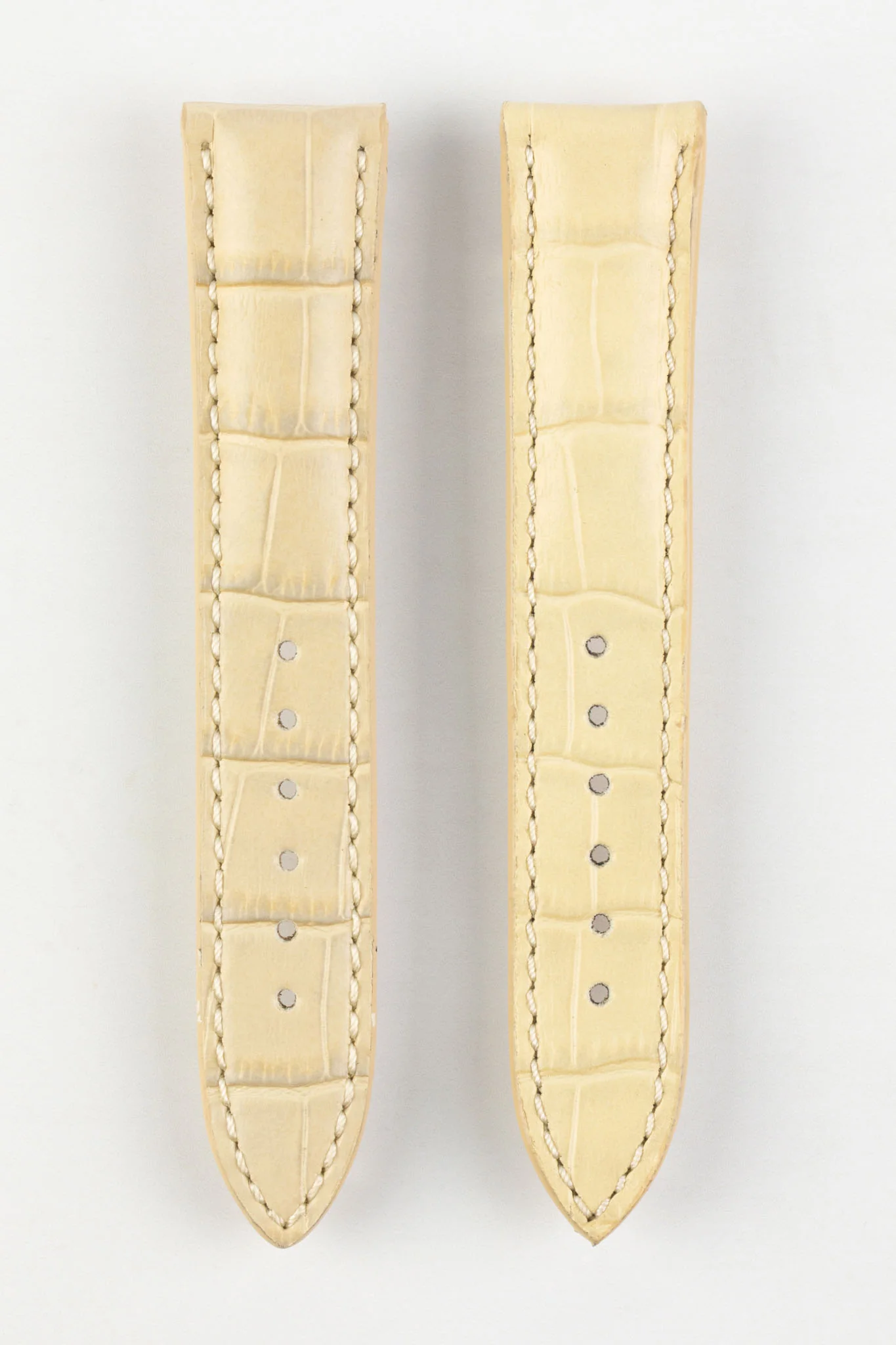 RIOS1931 NEW ORLEANS Alligator-Embossed Leather Watch Strap in SAND - Image 6