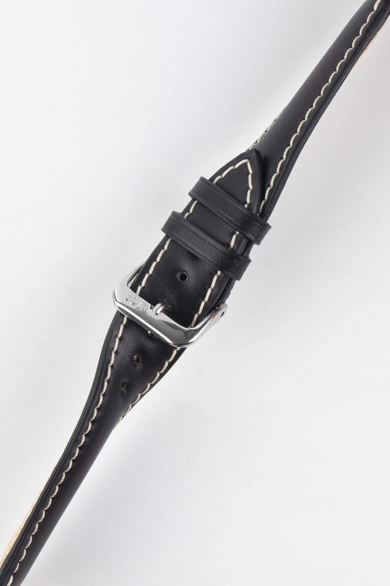 RIOS1931 NEW YORK Shell Cordovan Leather Watch Strap in BLACK - Image 4