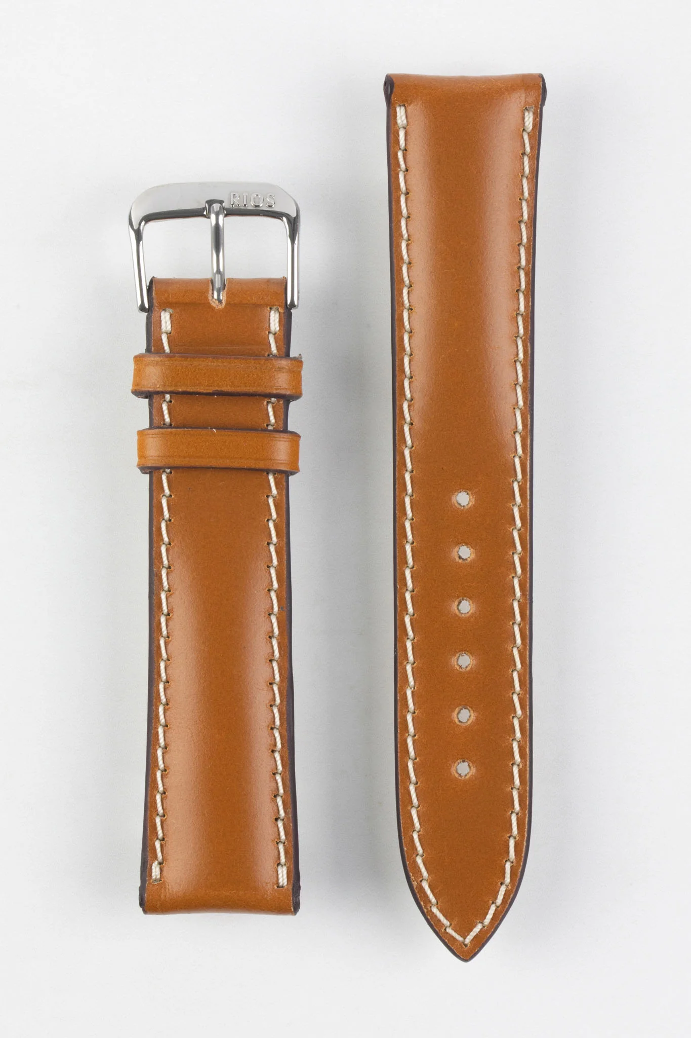 RIOS1931 NEW YORK Shell Cordovan Leather Watch Strap in HONEY - Image 8