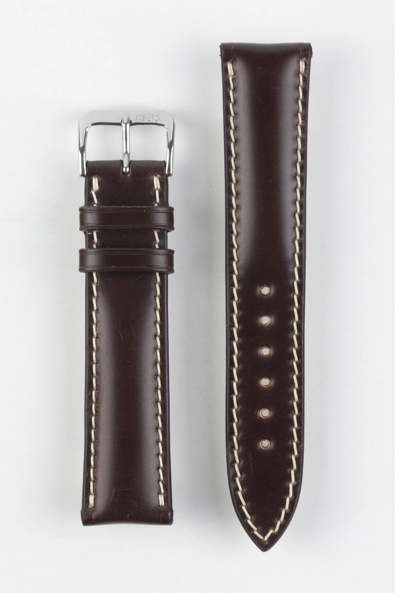 RIOS1931 NEW YORK Shell Cordovan Leather Watch Strap in MOCHA - Image 8