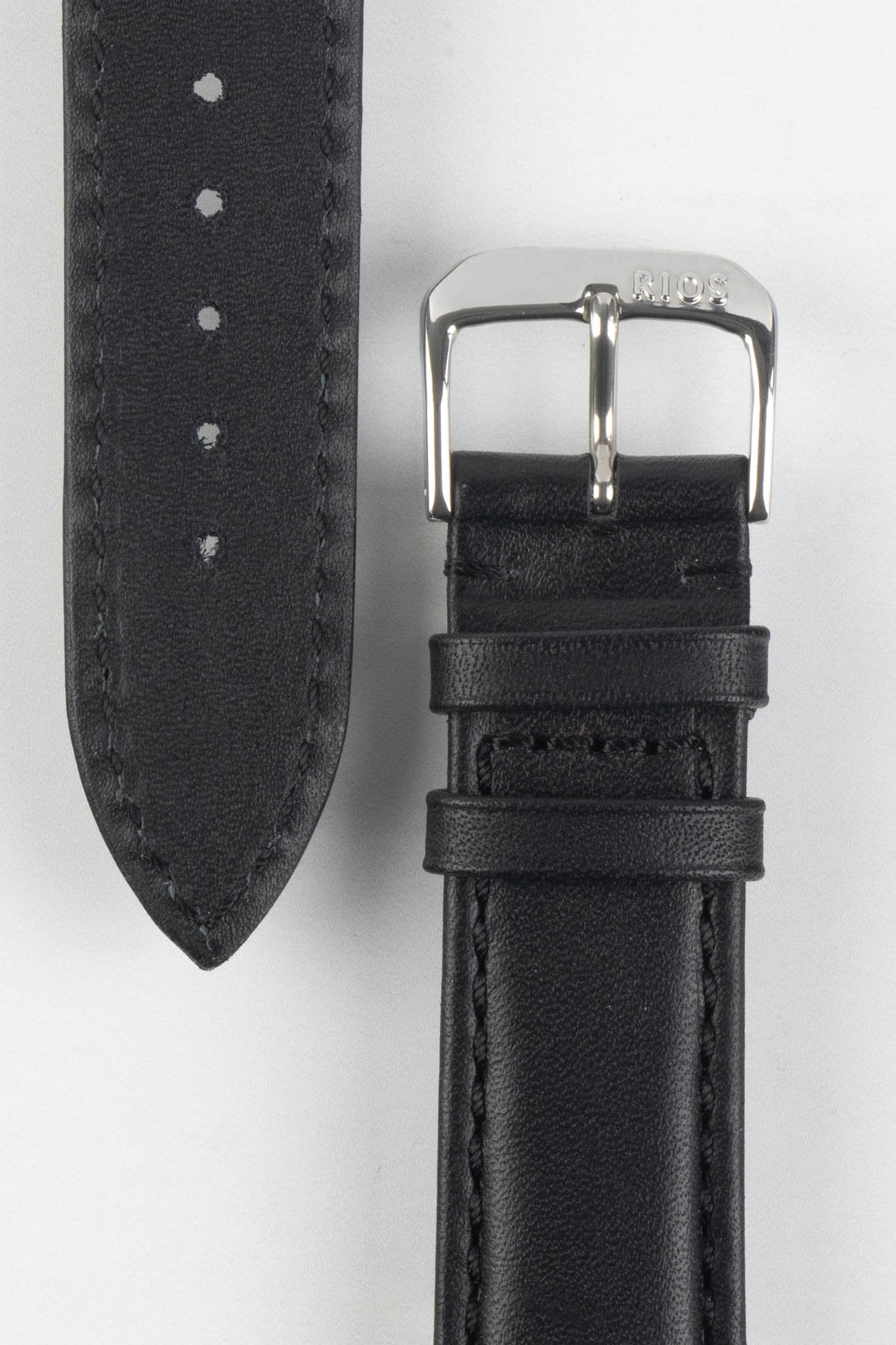 RIOS1931 OFF SHORE Hydrophobic Leather Watch Strap in BLACK - Image 2