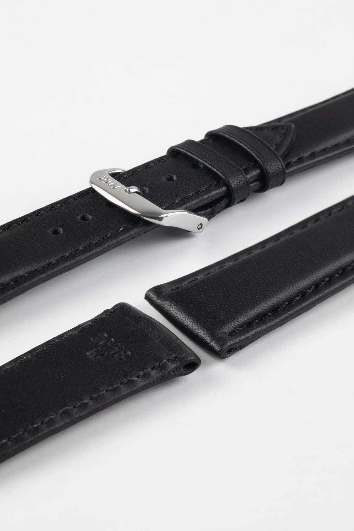RIOS1931 OFF SHORE Hydrophobic Leather Watch Strap in BLACK - Image 4