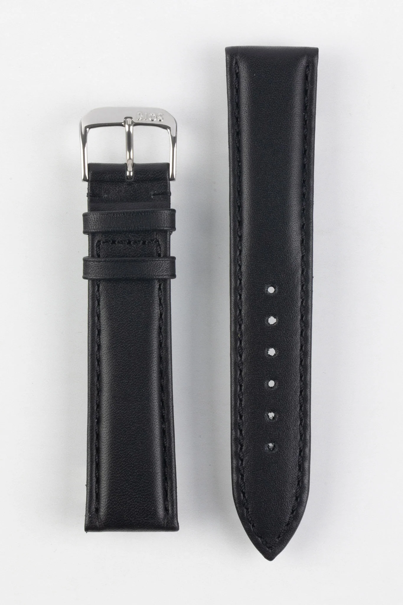 RIOS1931 OFF SHORE Hydrophobic Leather Watch Strap in BLACK - Image 6