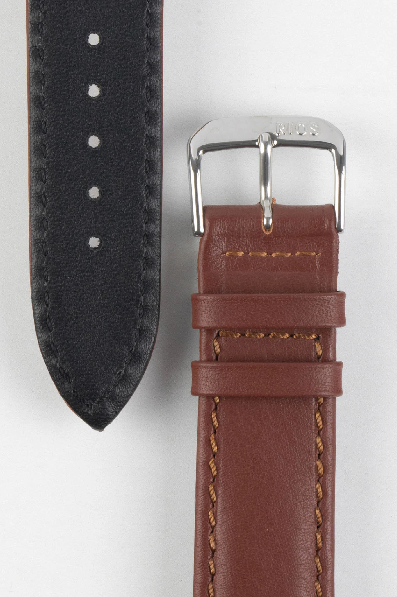 RIOS1931 OFF SHORE Hydrophobic Leather Watch Strap in MAHOGANY - Image 2