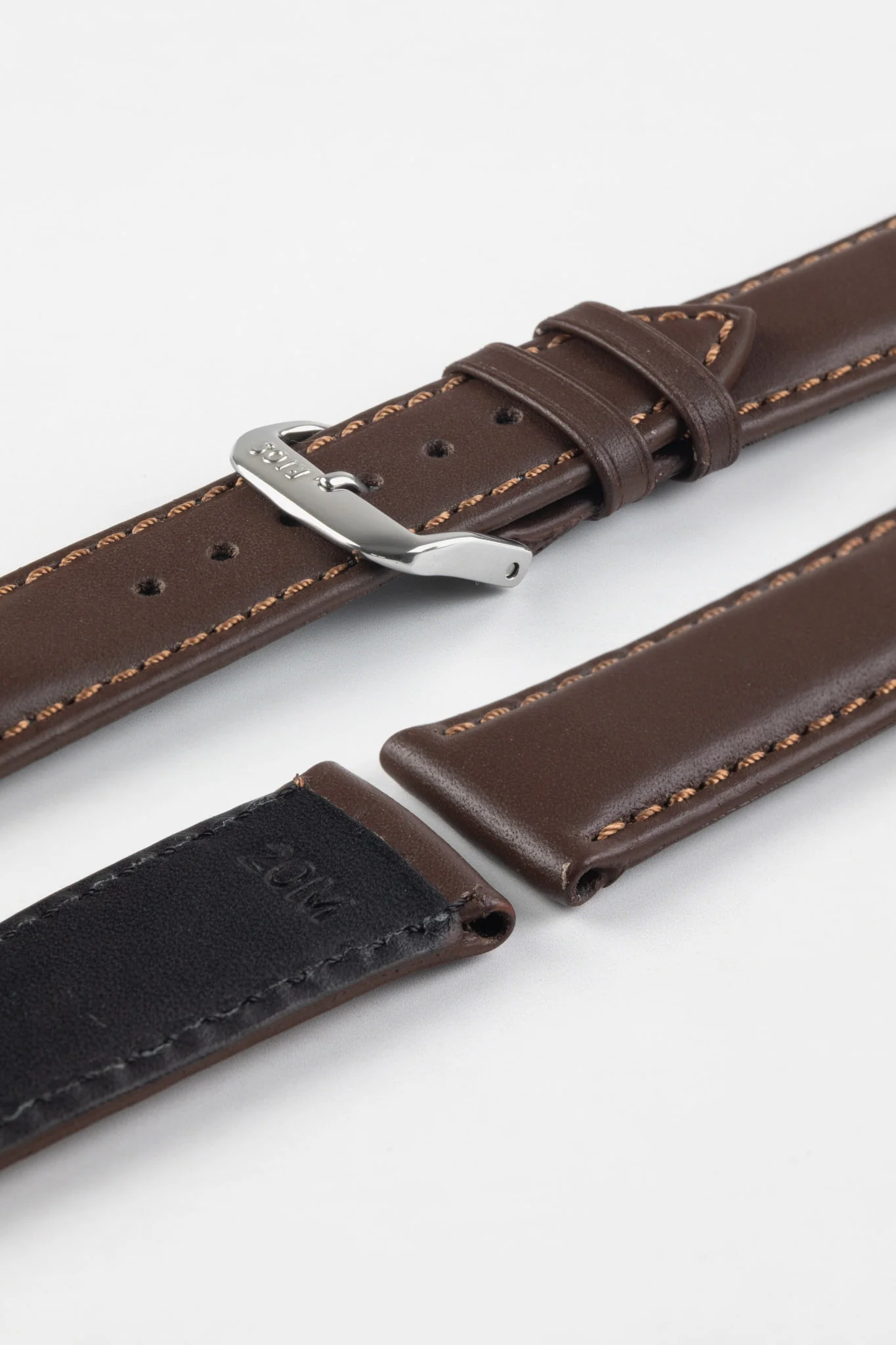 RIOS1931 OFF SHORE Hydrophobic Leather Watch Strap in MOCHA - Image 4