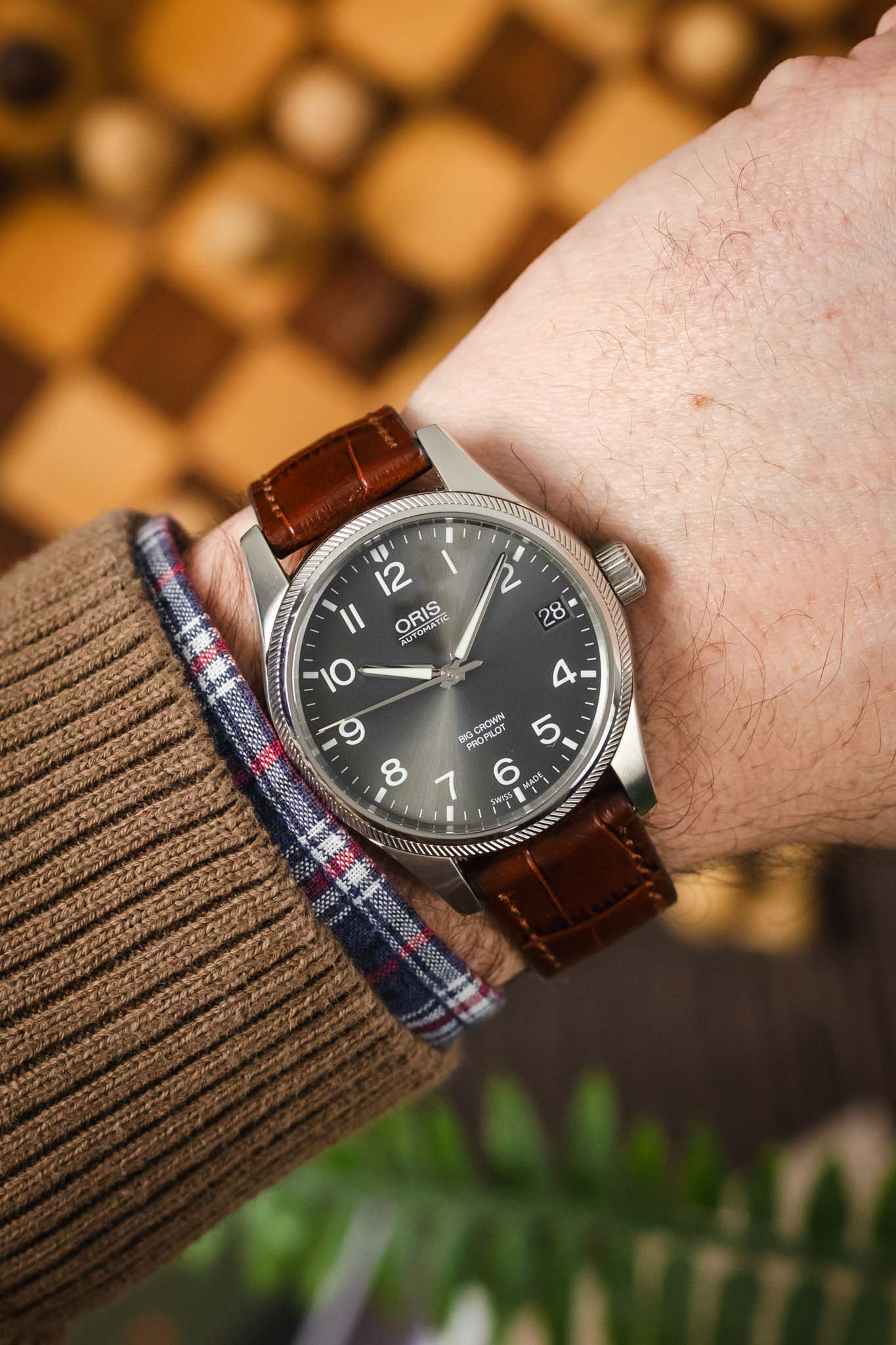 RIOS1931 ORLANDO Alligator-Embossed Leather Watch Strap in MAHOGANY - Image 2