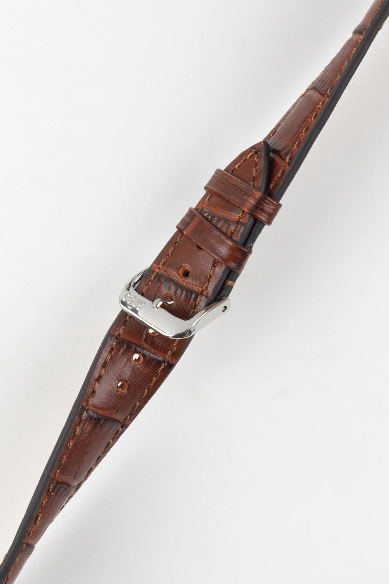 RIOS1931 ORLANDO Alligator-Embossed Leather Watch Strap in MAHOGANY - Image 5