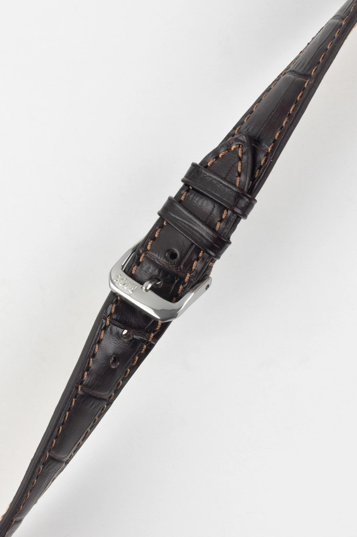 RIOS1931 ORLANDO Alligator-Embossed Leather Watch Strap in MOCHA - Image 5