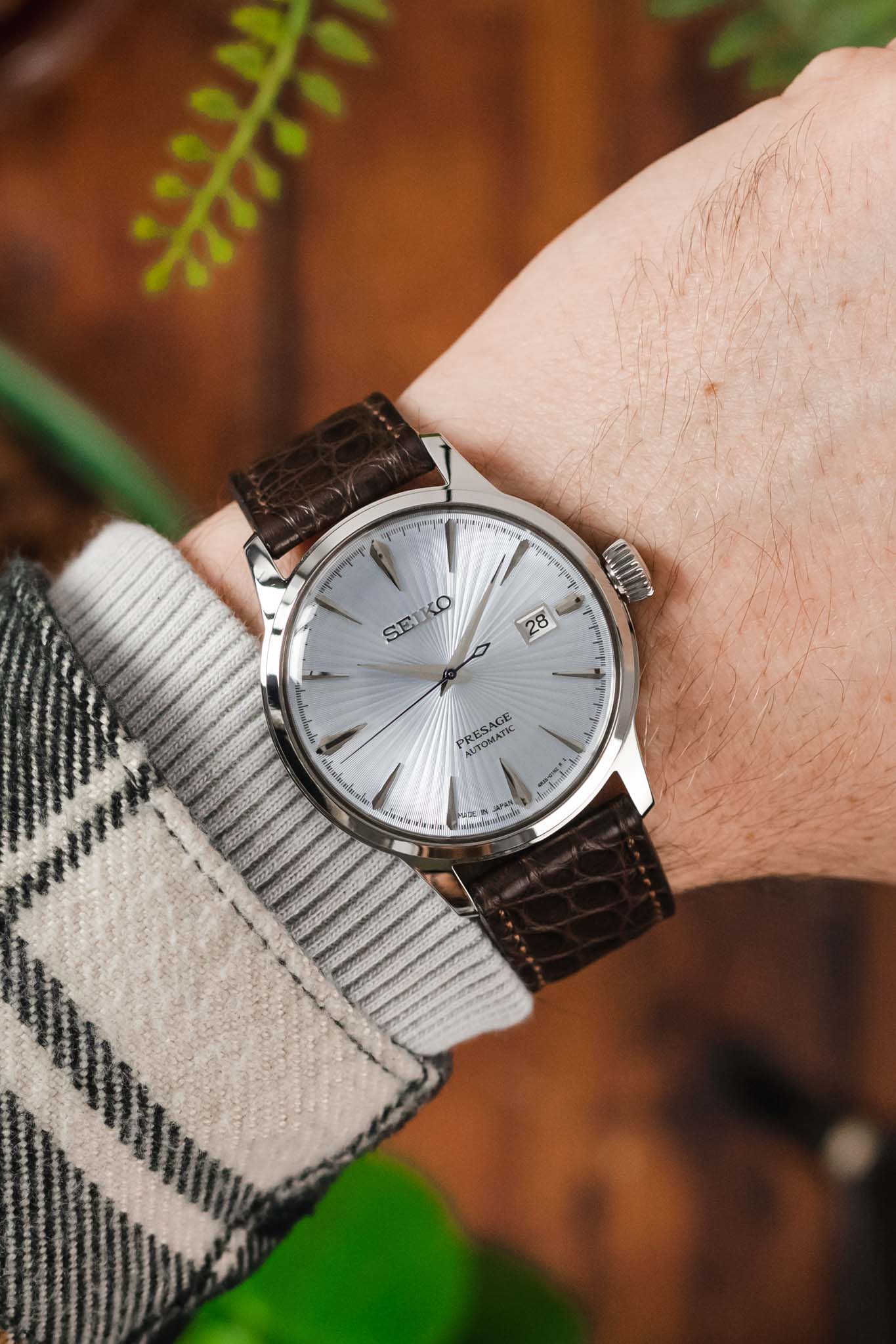 RIOS1931 PRESTIGE Genuine Alligator Flank Watch Strap in MOCHA - Image 2