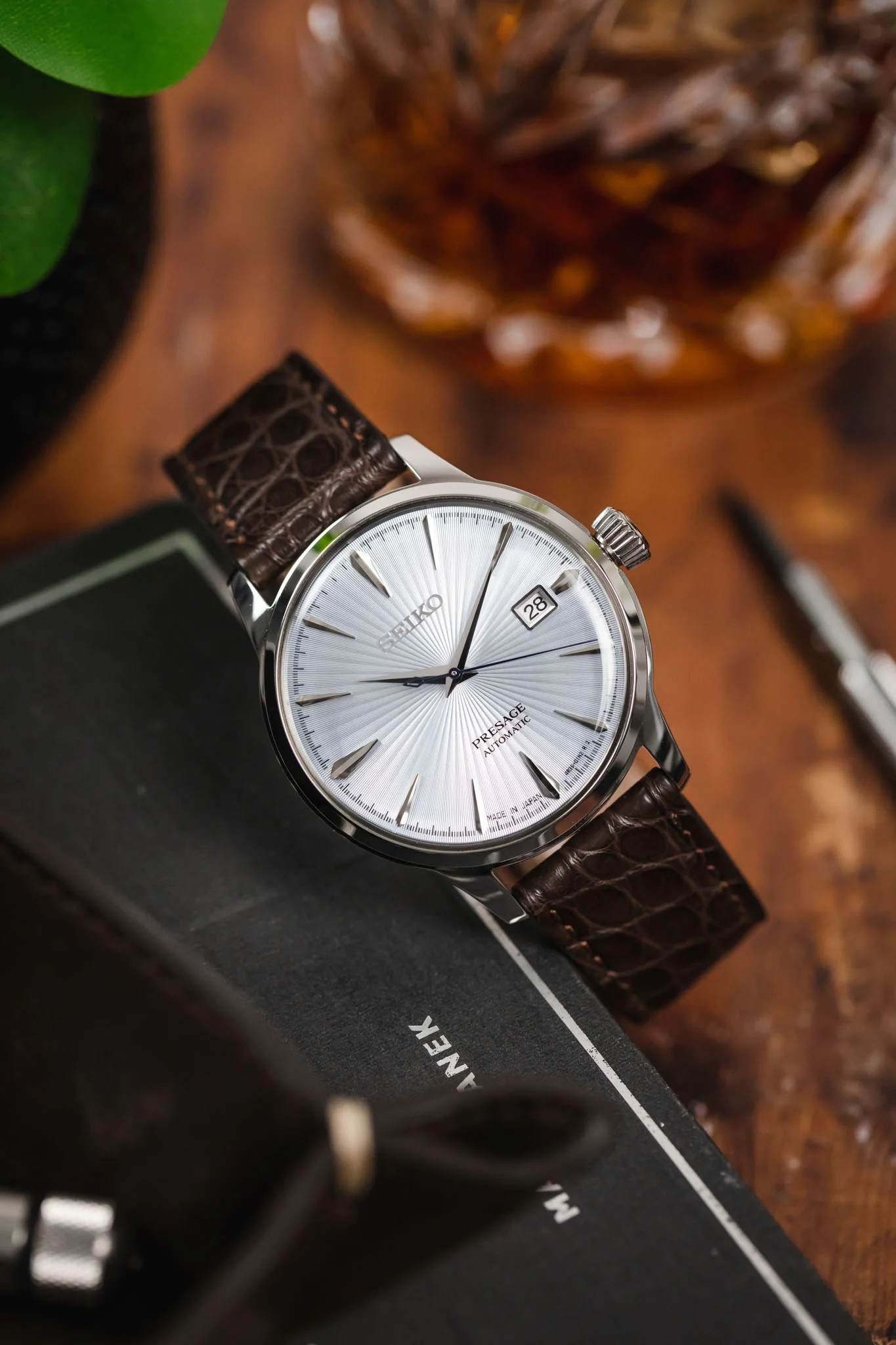 RIOS1931 PRESTIGE Genuine Alligator Flank Watch Strap in MOCHA - Image 4