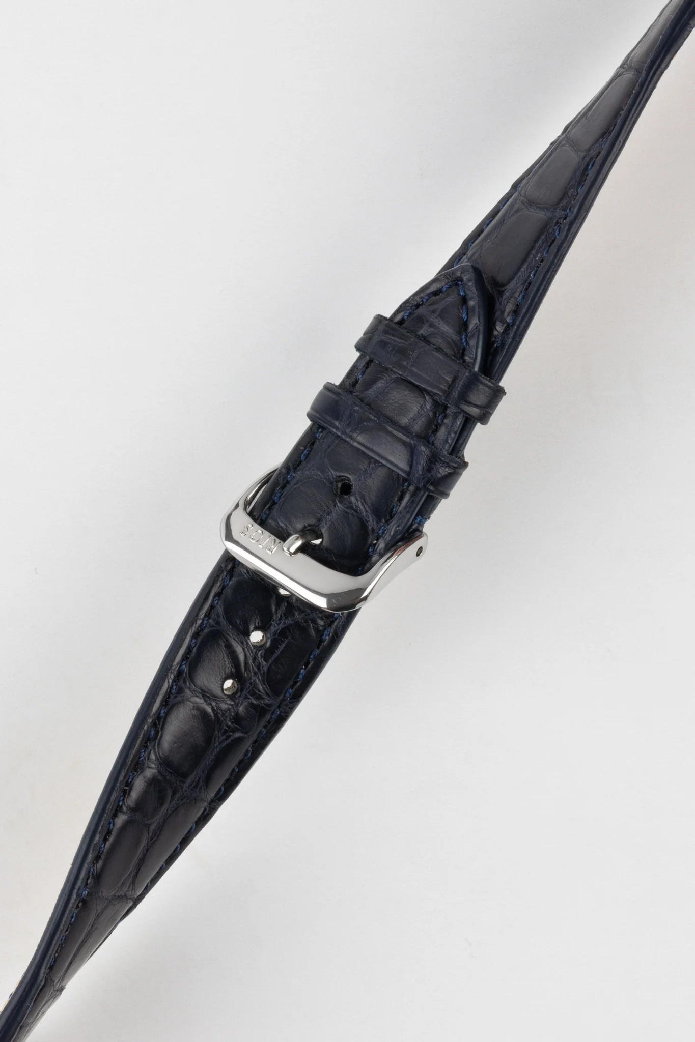 RIOS1931 PRESTIGE Genuine Alligator Flank Watch Strap in OCEAN BLUE - Image 5