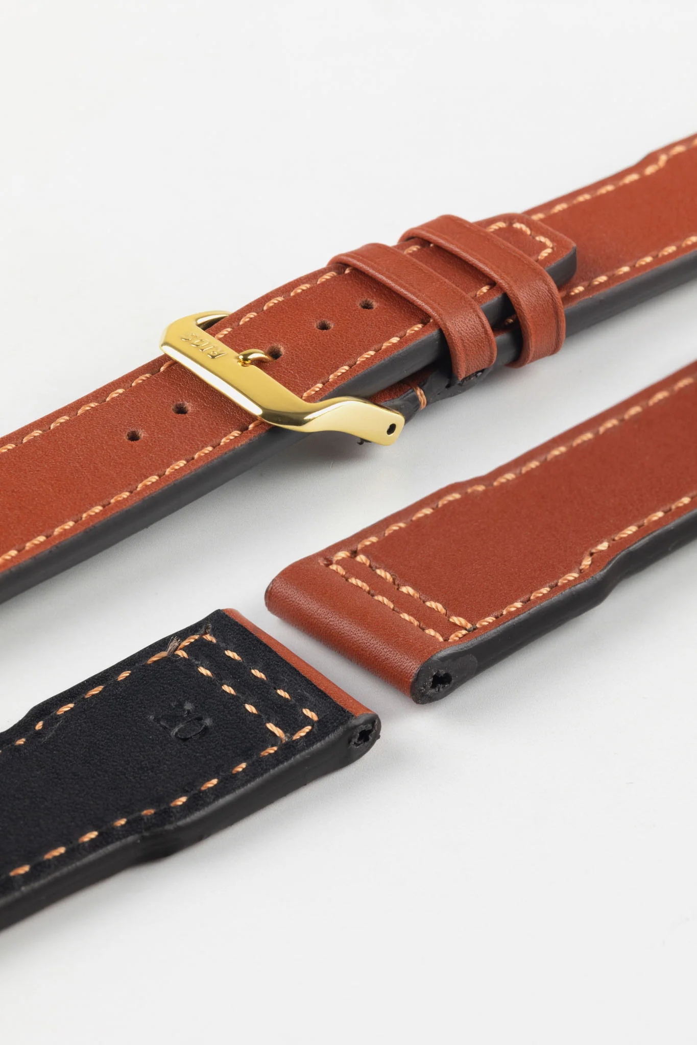 RIOS1931 SCIROCCO Genuine Calfskin Leather Watch Strap in Cognac - Image 6