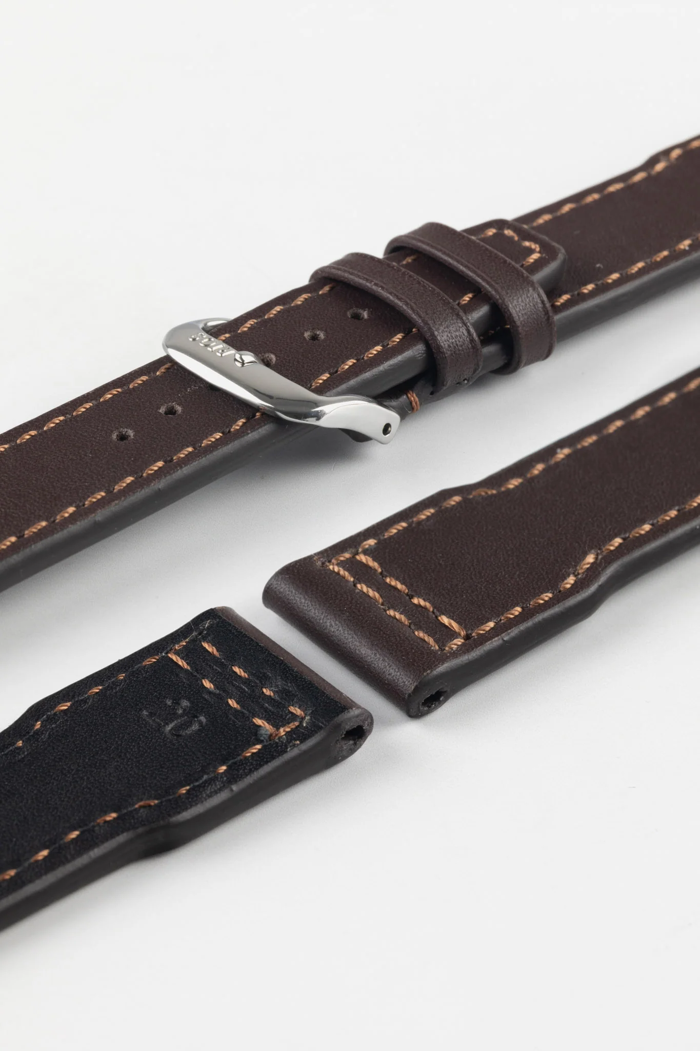 RIOS1931 SCIROCCO Genuine Calfskin Leather Watch Strap in Mocha - Image 5