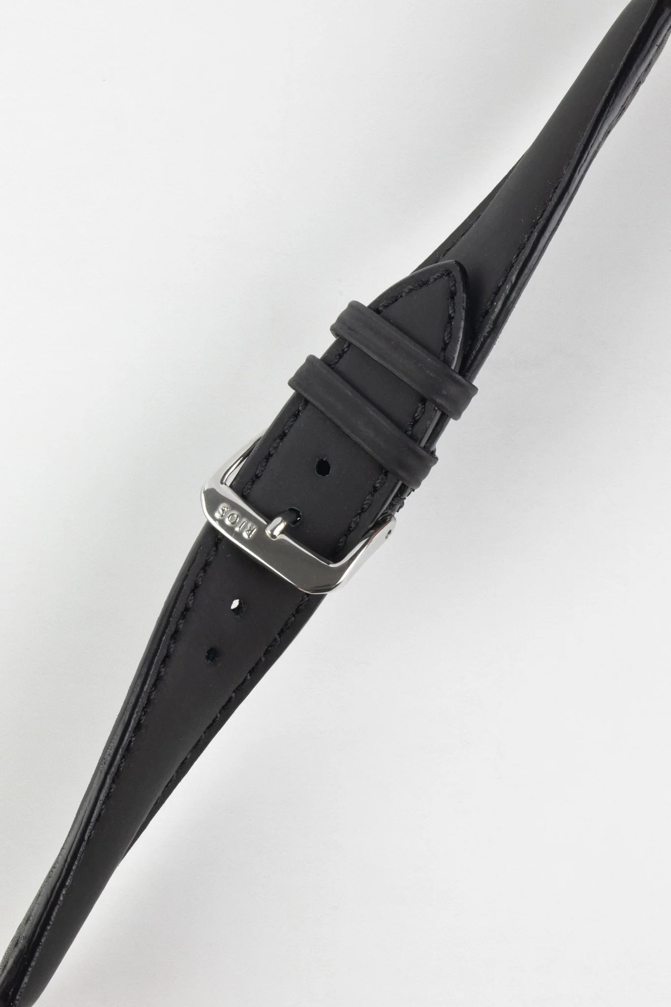 RIOS1931 SUNSET Water Resistant Cow Leather Watch Strap in BLACK - Image 3