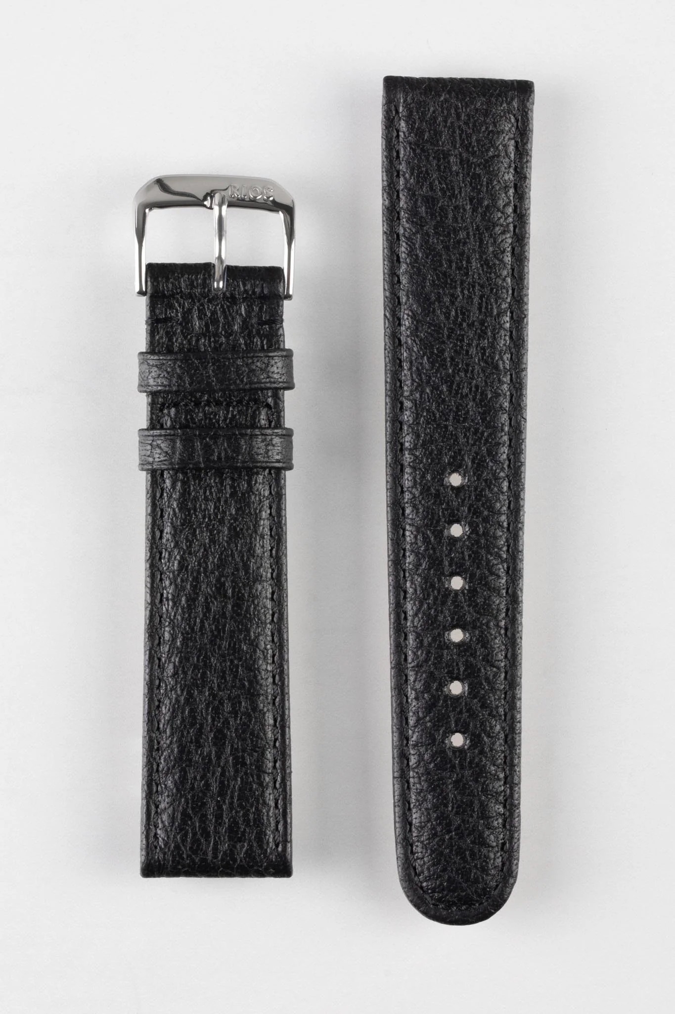 RIOS1931 TEXAS Genuine Buffalo Leather Watch Strap in BLACK - Image 9