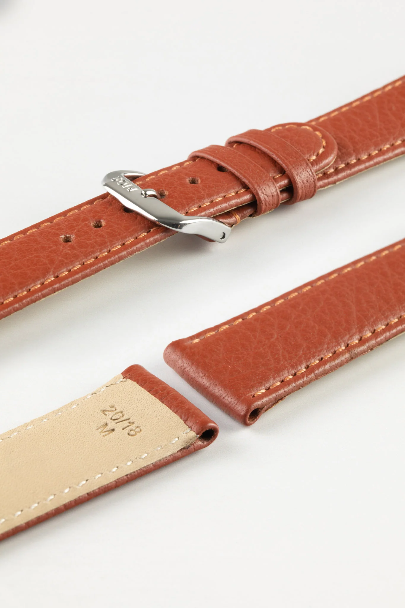 RIOS1931 TEXAS Genuine Buffalo Leather Watch Strap in COGNAC - Image 7