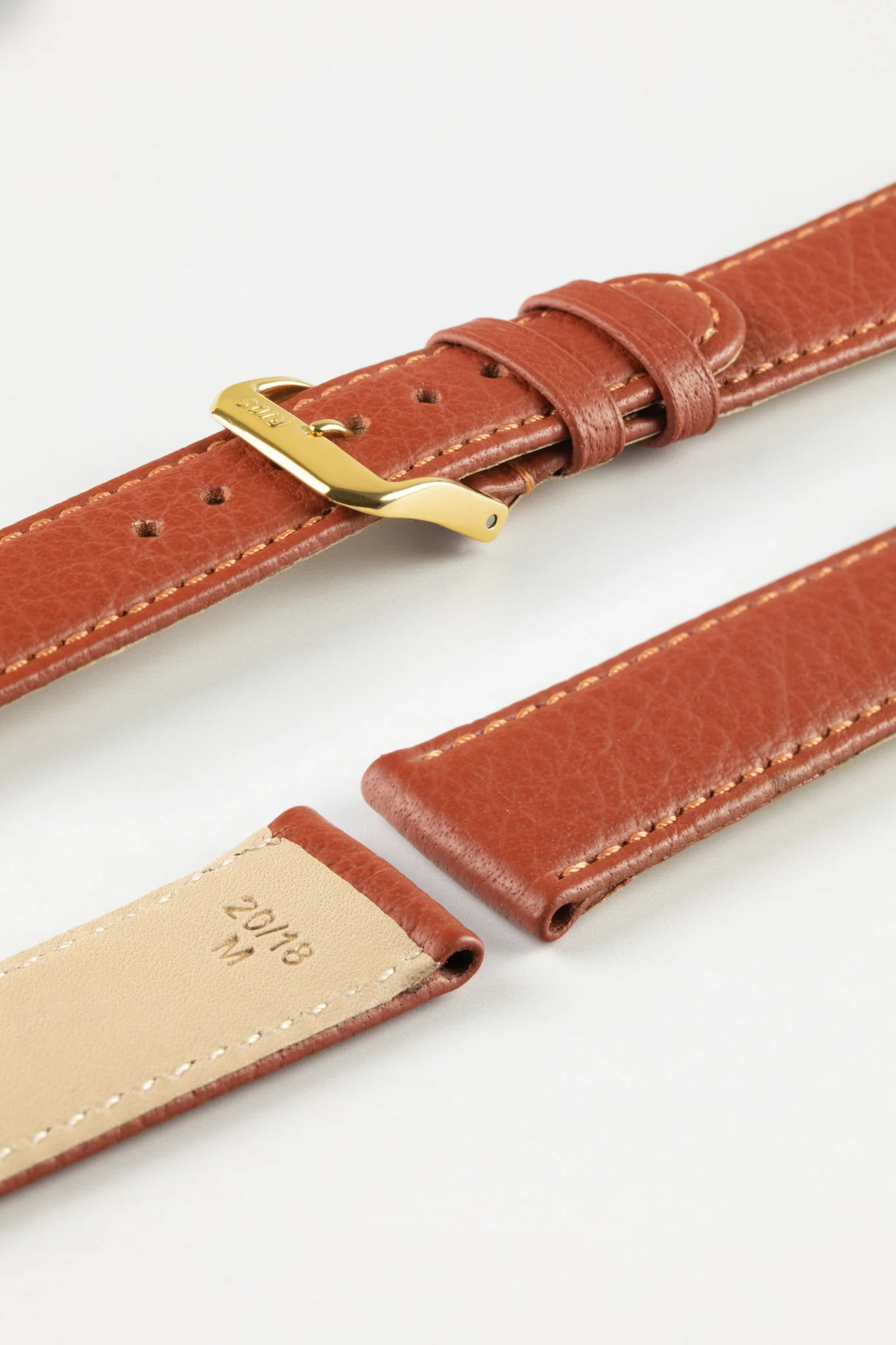 RIOS1931 TEXAS Genuine Buffalo Leather Watch Strap in COGNAC - Image 8