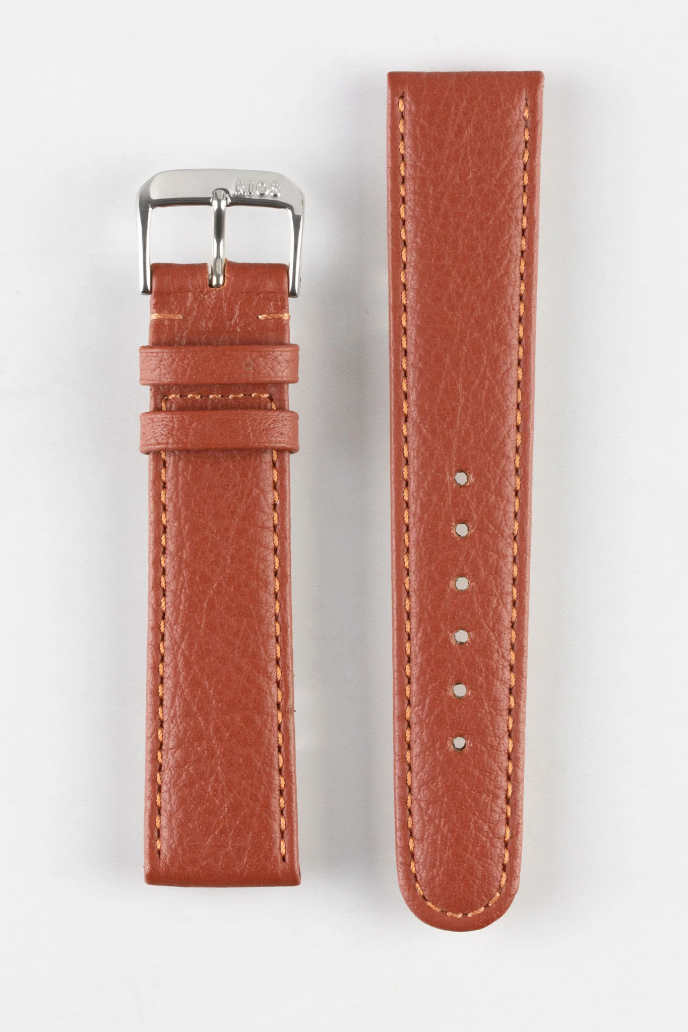 RIOS1931 TEXAS Genuine Buffalo Leather Watch Strap in COGNAC - Image 9