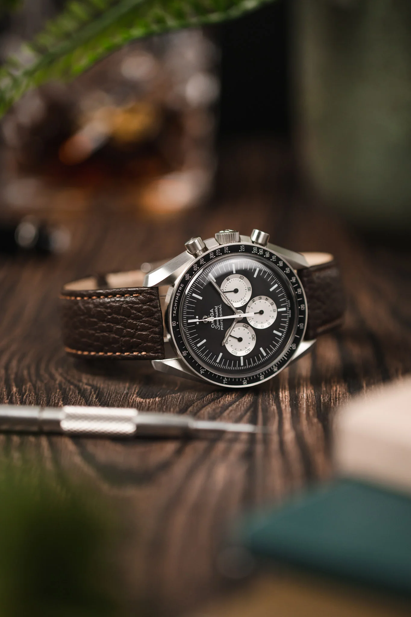 RIOS1931 TEXAS Genuine Buffalo Leather Watch Strap in MOCHA - Image 4