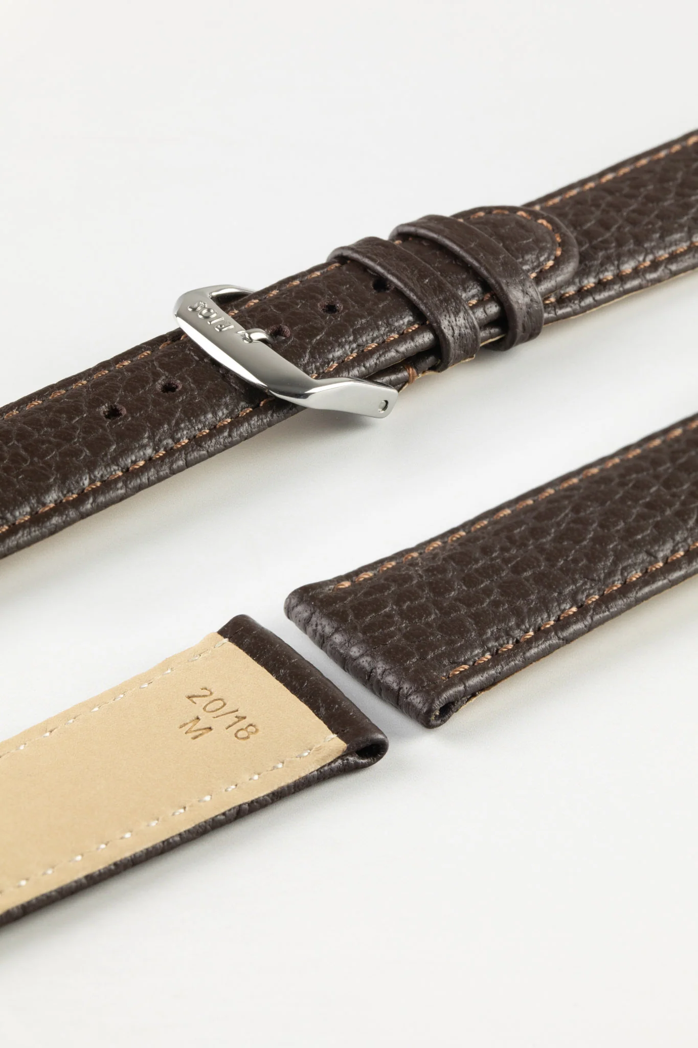 RIOS1931 TEXAS Genuine Buffalo Leather Watch Strap in MOCHA - Image 7