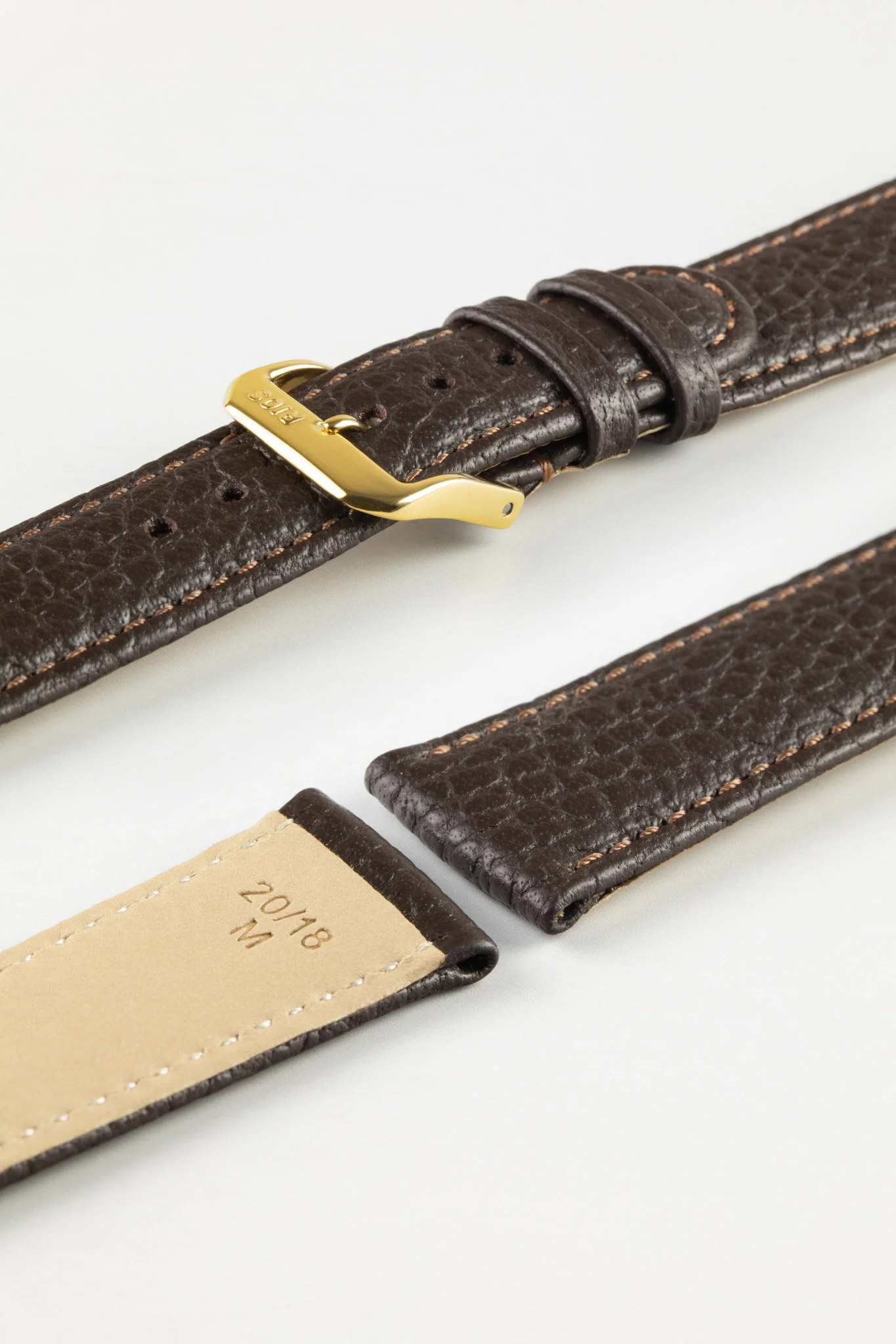 RIOS1931 TEXAS Genuine Buffalo Leather Watch Strap in MOCHA - Image 8