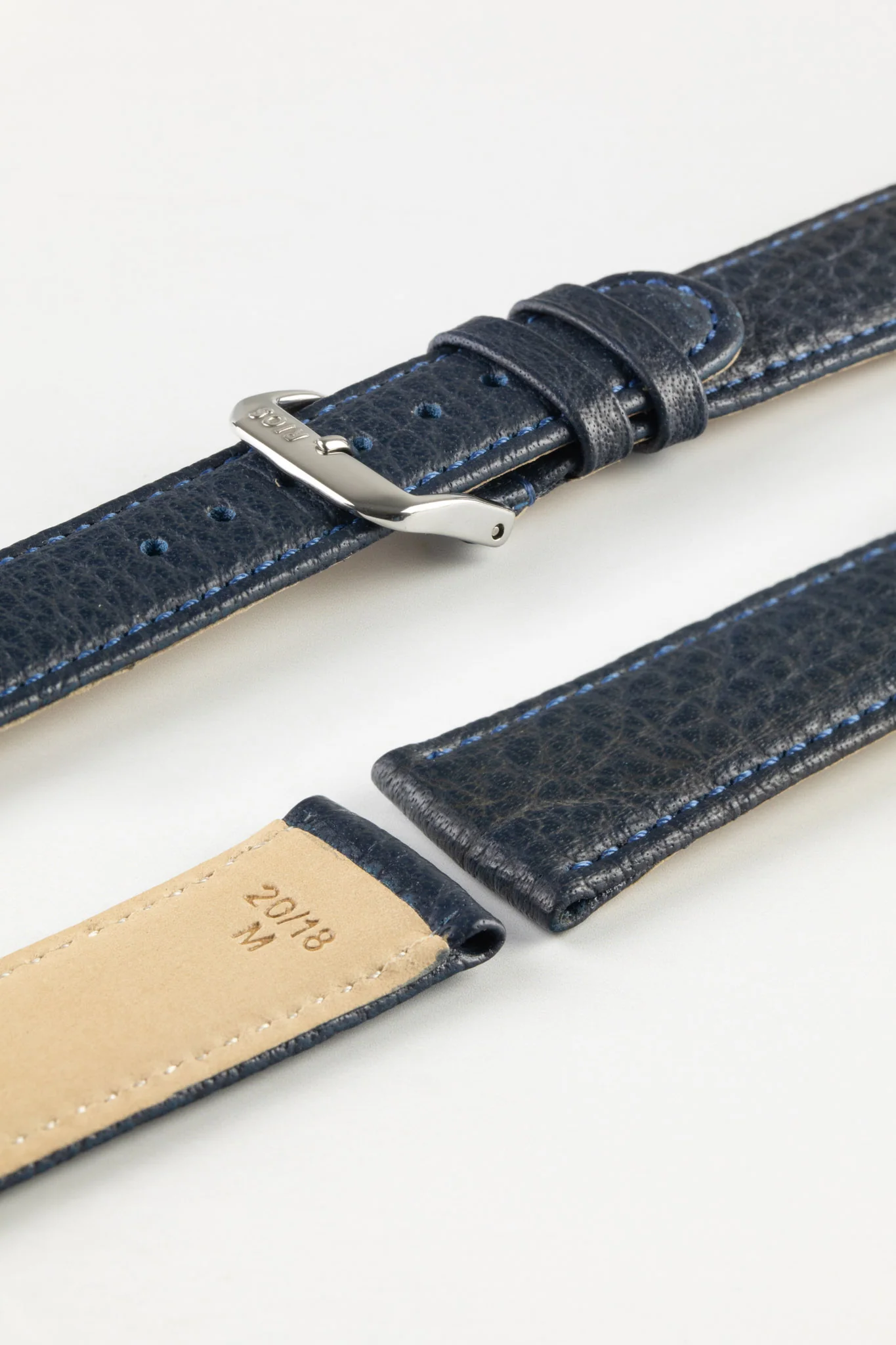 RIOS1931 TEXAS Genuine Buffalo Leather Watch Strap in OCEAN BLUE - Image 7