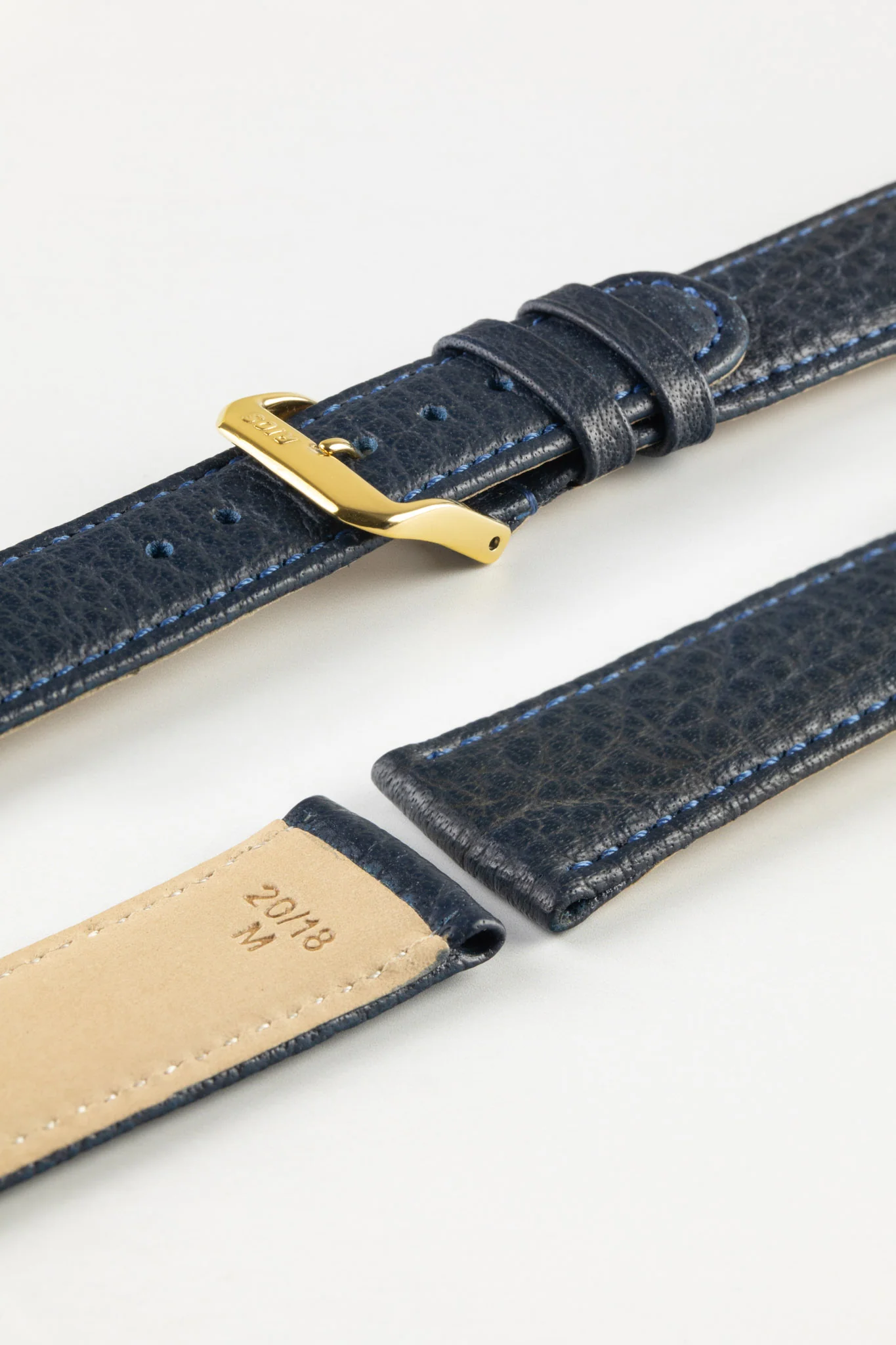 RIOS1931 TEXAS Genuine Buffalo Leather Watch Strap in OCEAN BLUE - Image 8